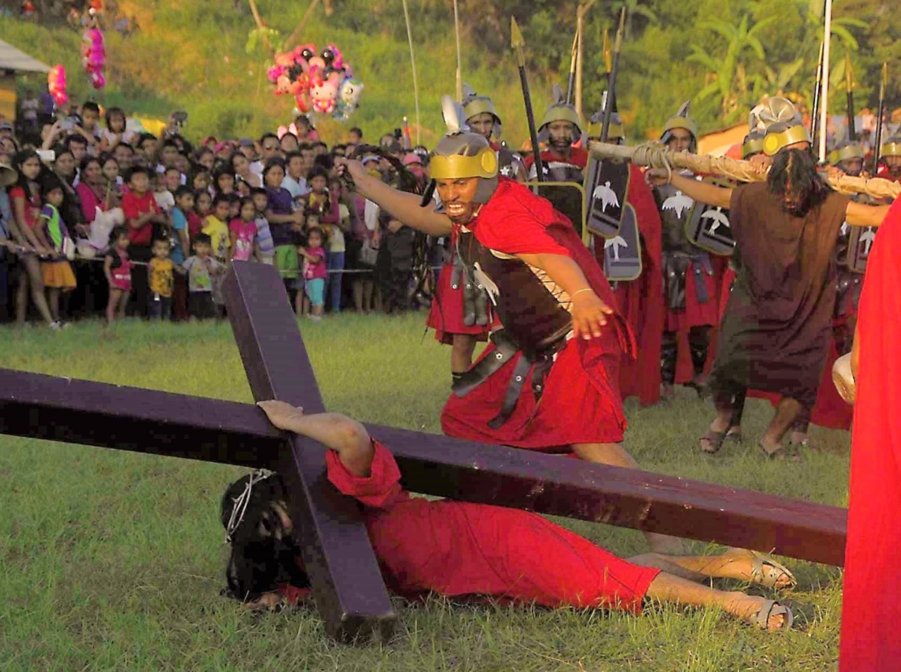 La ciudad de Lamas, región San Martín, volverá a vivir con gran realismo la escenificación del vía crucis que se realizará este viernes 7 de abril como parte de las actividades por Semana Santa. Foto: Jorge Quevedo