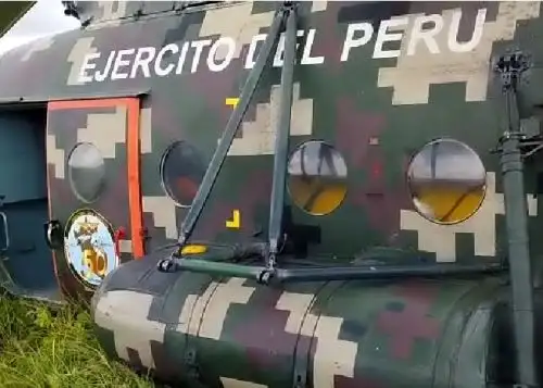 No se registraron víctimas tras el desperfecto registrado en helicóptero del Ejército del Perú cuando realizaba un vuelo humanitario en Tumbes. ANDINA/Difusión