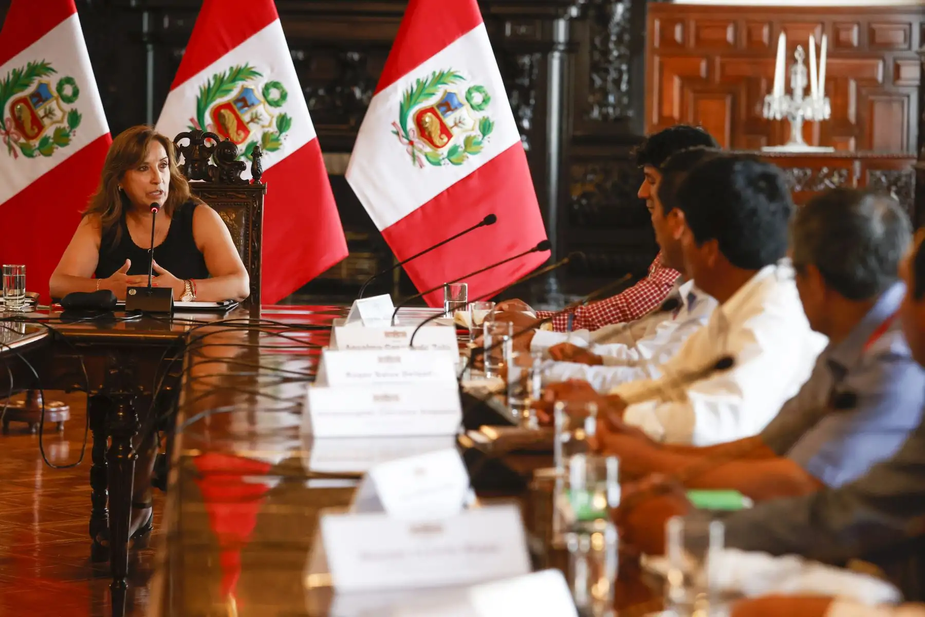 Presidenta de la repúbica, Dina Boluarte, reunión con el alcalde Provincial de Antabamba y alcaldes de los distritos de dicha zona

Foto: ANDINA/Difusión