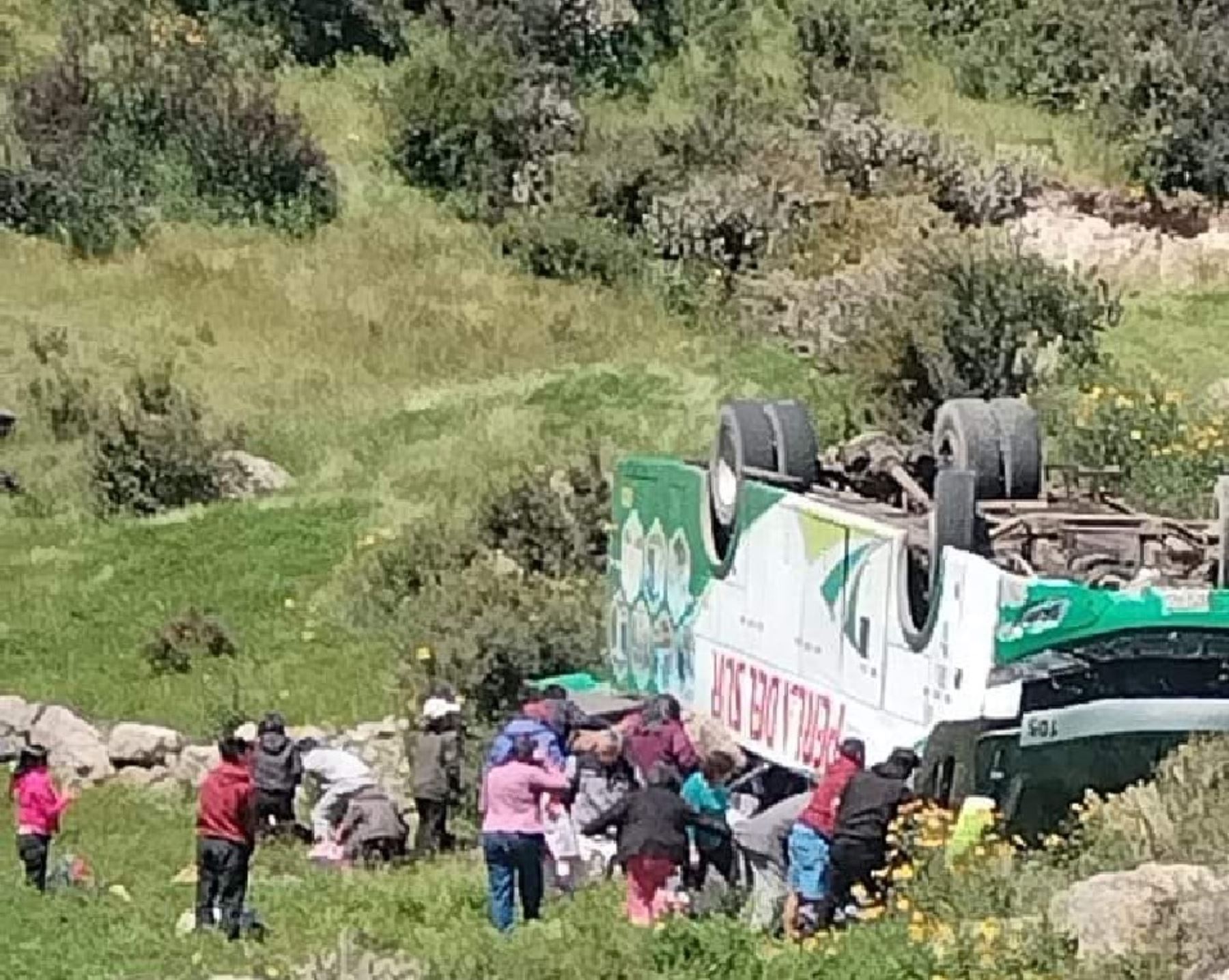 Ayacucho: 10 heridos deja el vuelco de bus interprovincial en distrito de Carmen  Salcedo | Noticias | Agencia Peruana de Noticias Andina