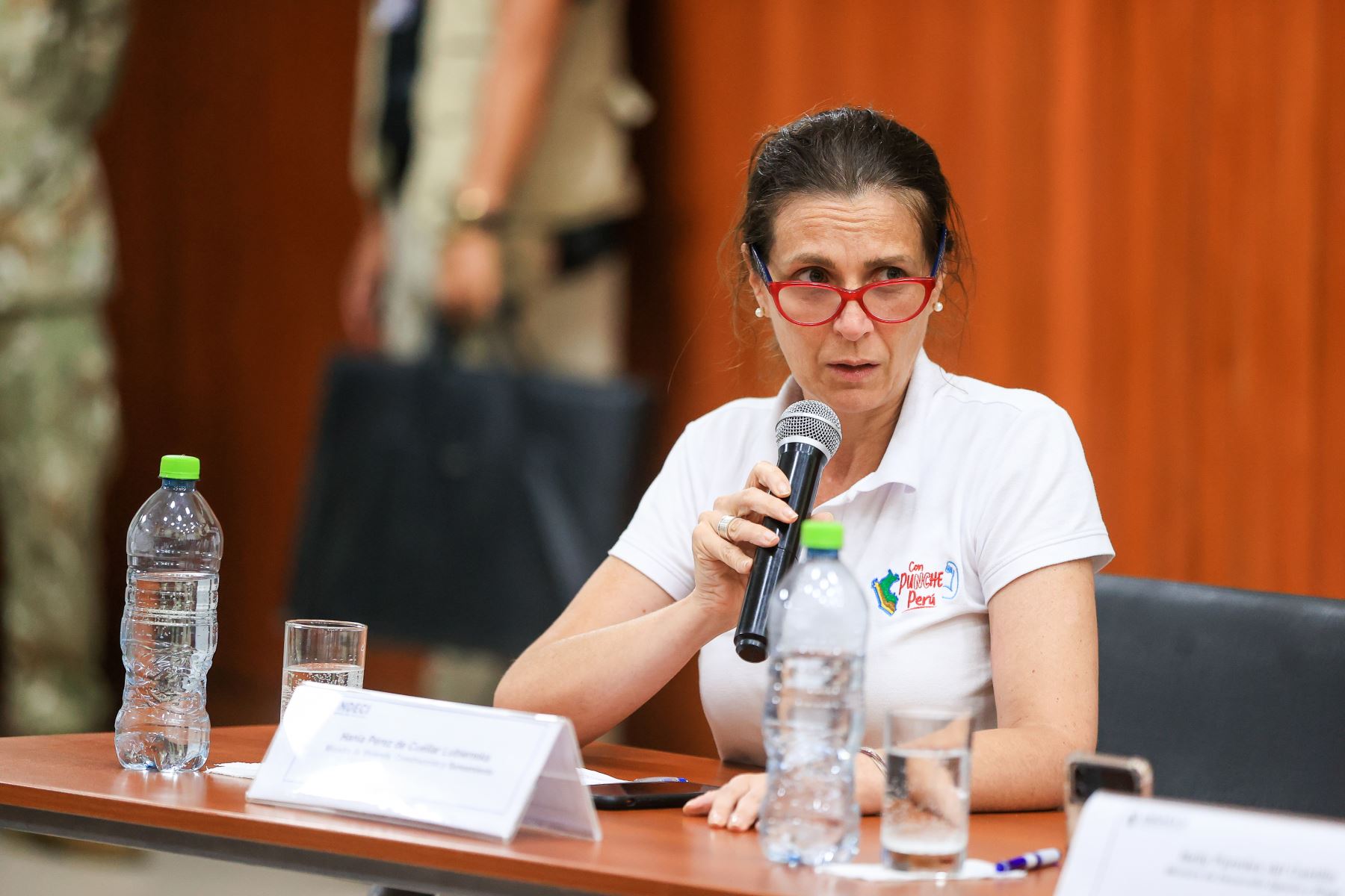 La ministra de Vivienda, Construcción y Saneamiento, Hania Pérez de Cuéllar, informó sobre acciones emprendidas en Piura. Foto: ANDINA/Prensa Presidencia