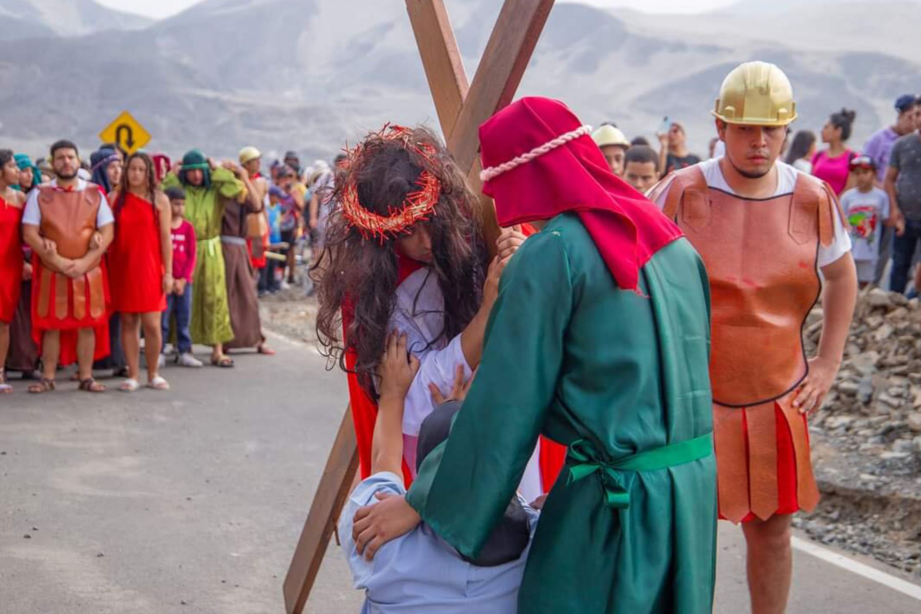 La peregrinación culminó con una celebración eucarística en el Santuario Señor de la Vida, situado en lo más alto del Cerro de la Juventud, en Chimbote. Foto: ANDINA/Difusión