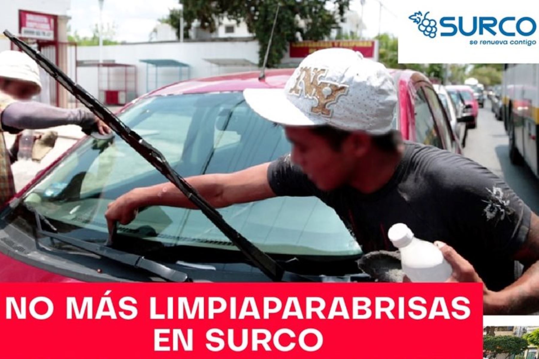 Surco: prohíben actividad ambulatoria de limpiadores de lunas y lavadores de vehículos. Foto: ANDINA/Difusión.