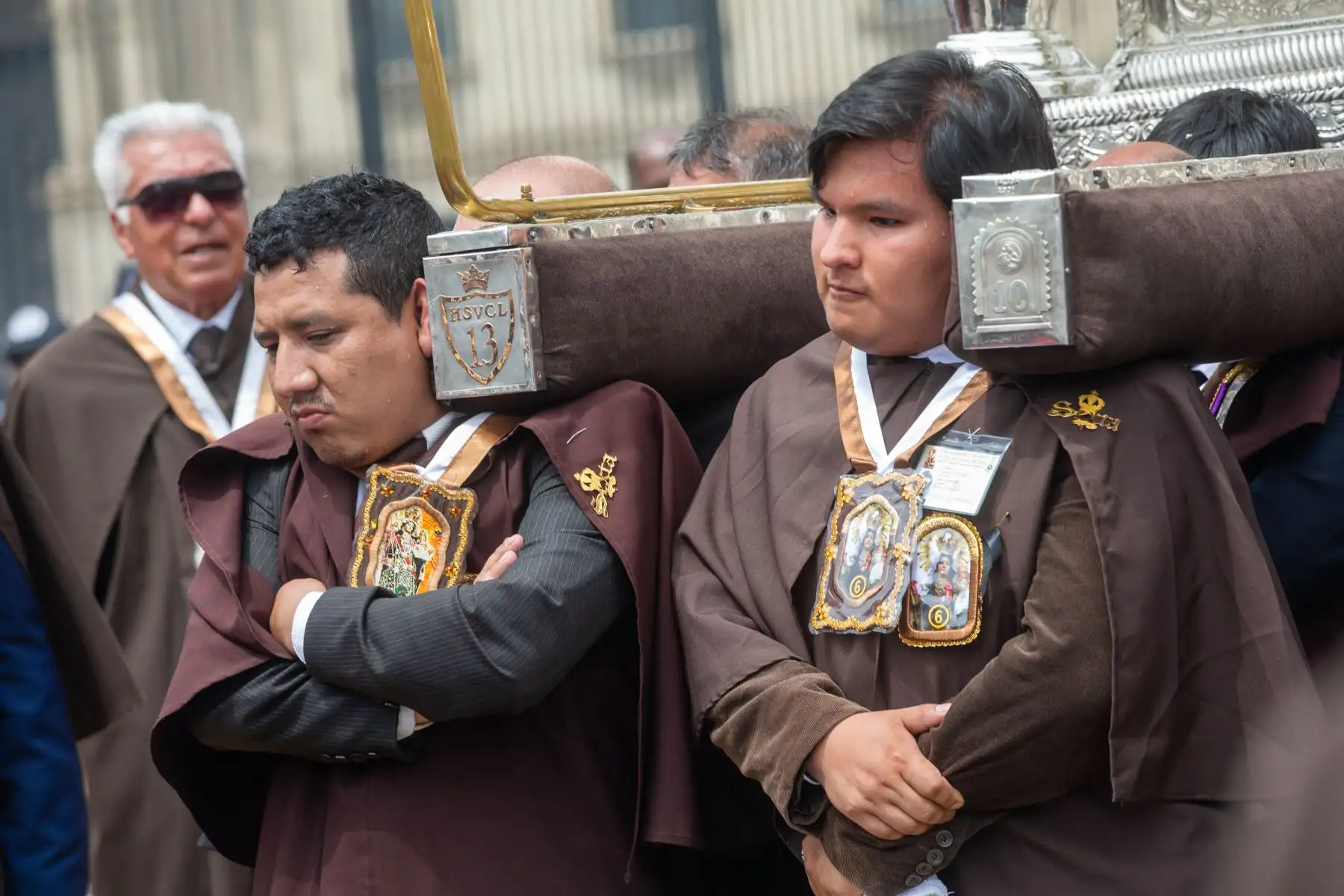 Este domingo de Resurección, salieron en procesión desde la Catedral, El Cristo Resucitado y Nuestra Señora de la Alegría. Foto: ANDINA/Tatiana Gamarra