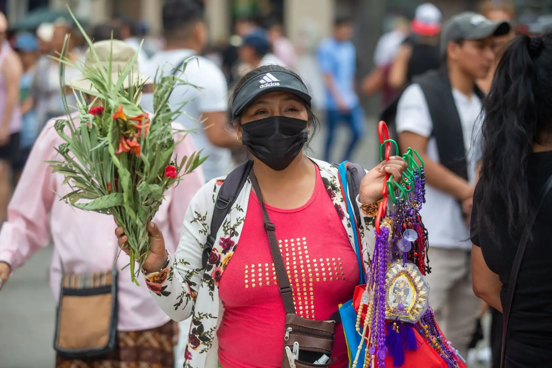 Este domingo de Resurección, salieron en procesión desde la Catedral, El Cristo Resucitado y Nuestra Señora de la Alegría. Foto: ANDINA/Tatiana Gamarra