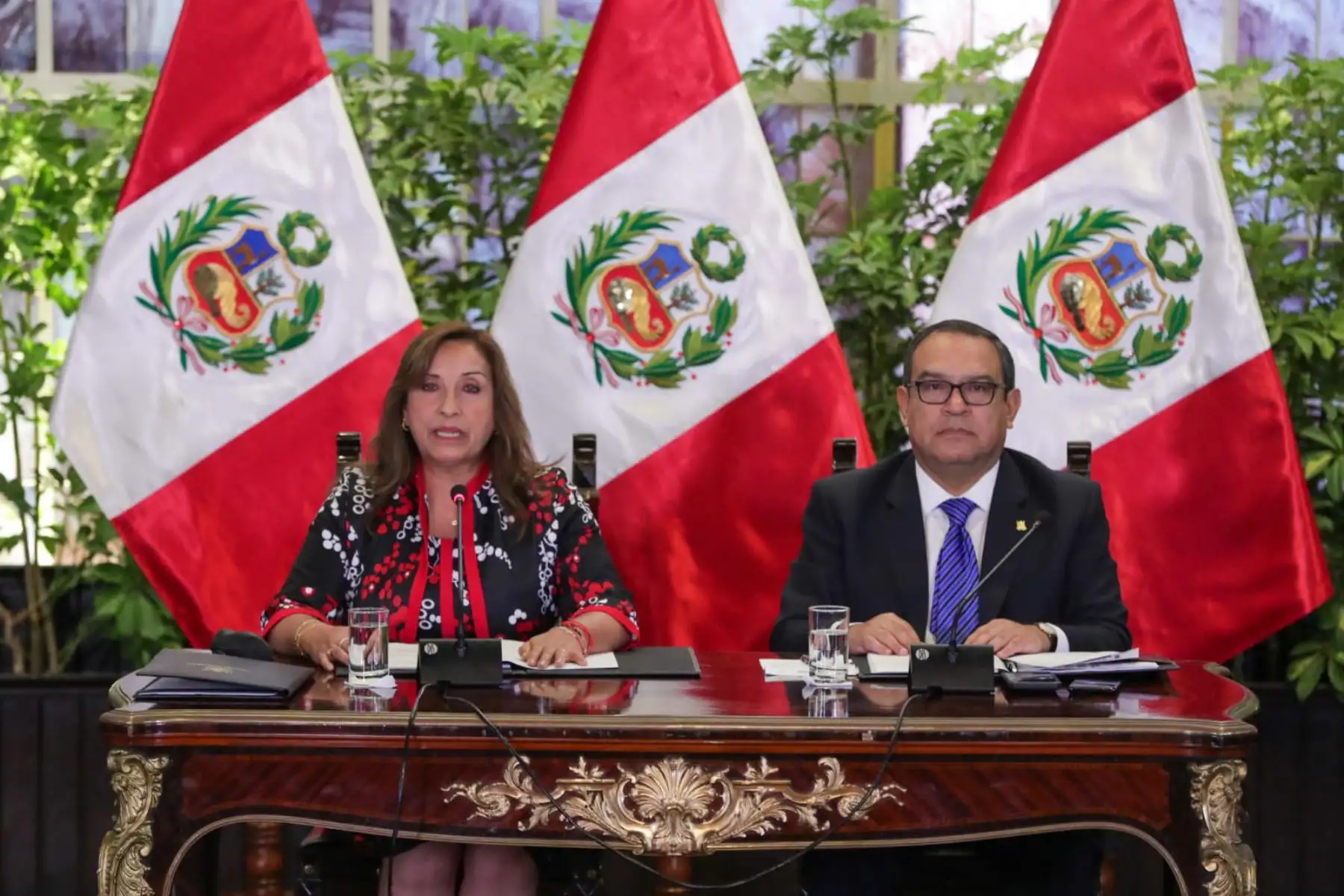 Presidenta, Dina Boluarte, junto al titular del Consejo de Ministros, Alberto Otárola y su gabinete  presenta el segundo informe de Avances de Gestión.
Foto: ANDINA/PCM