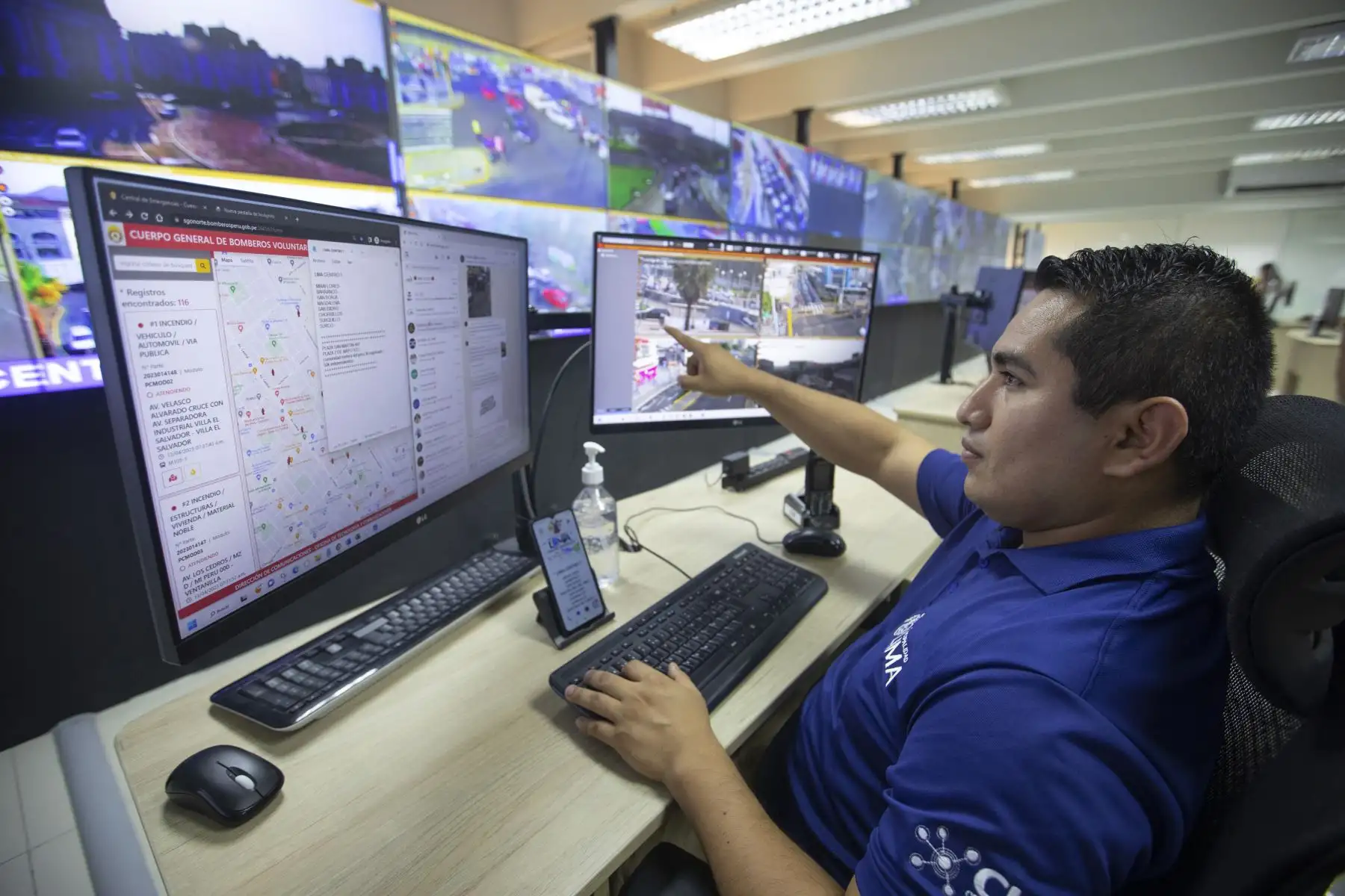Municipalidad de Lima presenta el Centro Integrado de Comunicaciones y Vigilancia a nivel metropolitano conformado por 4300 cámaras de video. Foto: ANDINA/Municipalidad de Lima