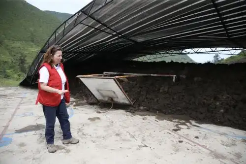 La IE 20265 Los Atavillos-La Perla fue parcialmente sepultada por un deslizamiento de tierra. Foto: ANDINA/Difusión