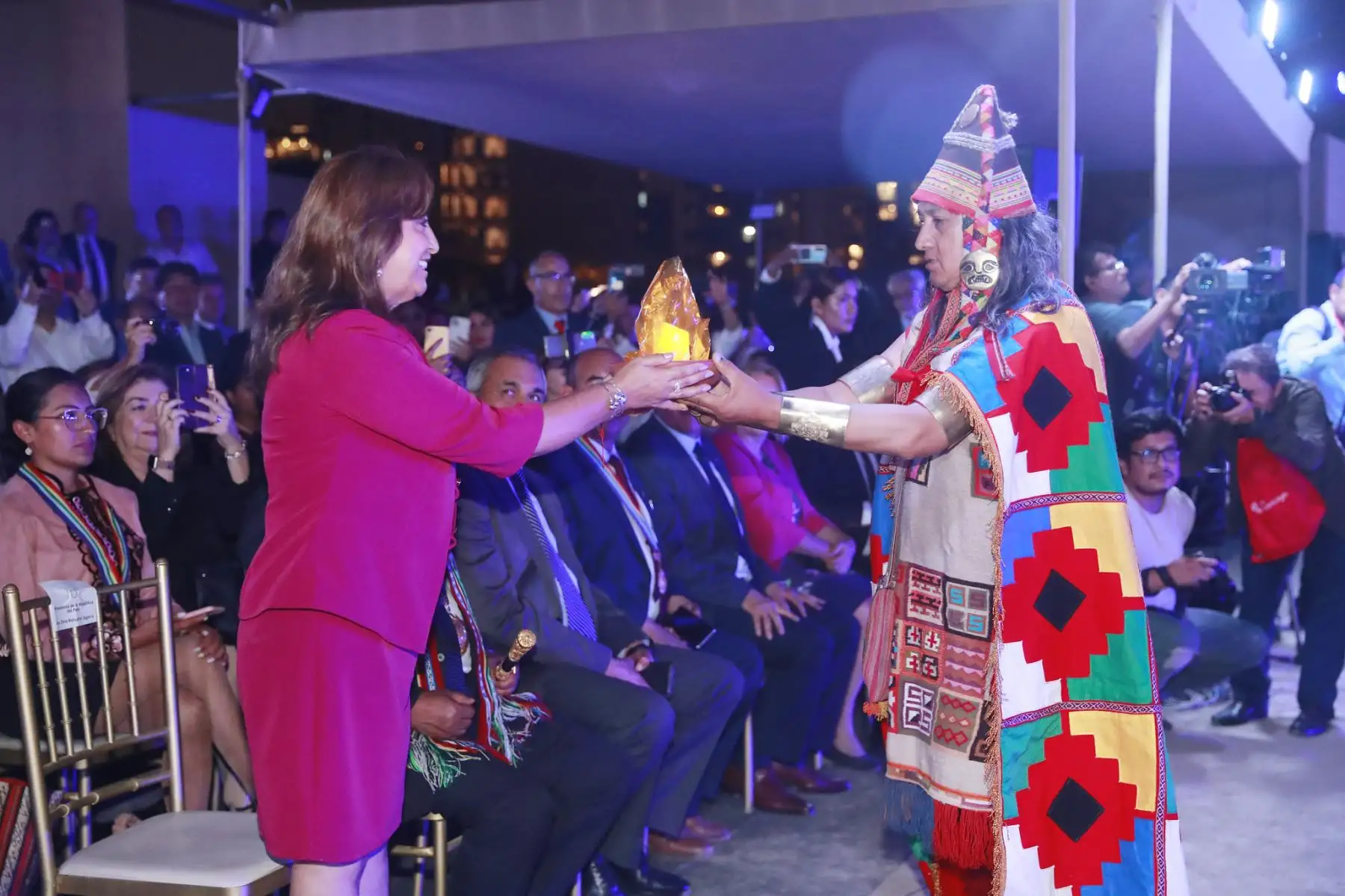 Presidenta de la República, Dina Boluarte, participó de la ceremonia de presentación nacional de las fiestas jubilares del Cusco - Inti Raymi.
Foto: ANDINA/Presidencia Perú
