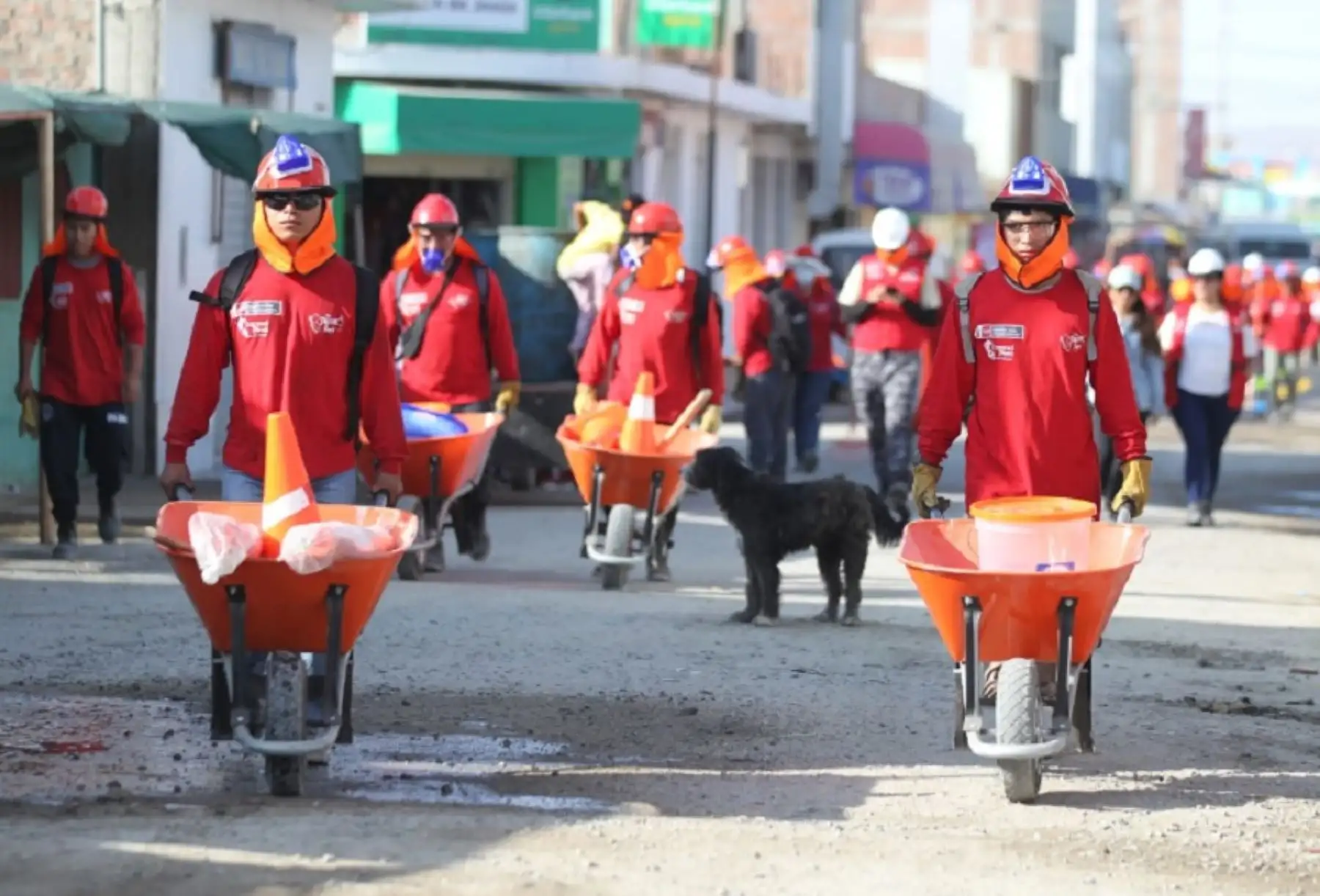 Trabajadores de empleo temporal del programa Llamkasun Perú. ANDINA/Difusión