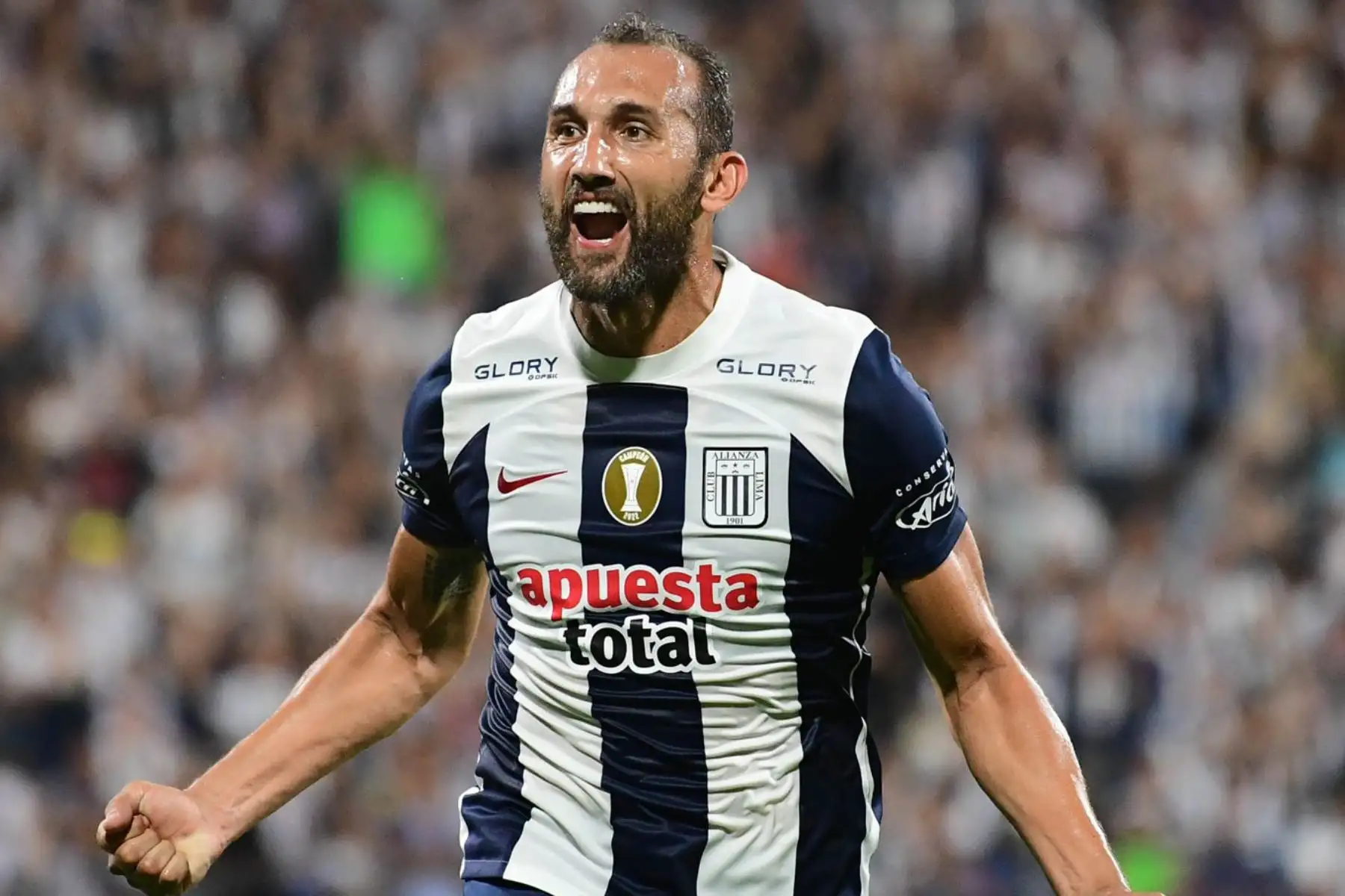 Hernán Barcos marcó el 3-0 de Alianza Lima vs Cantolao. Foto: ANDINA/Difusión