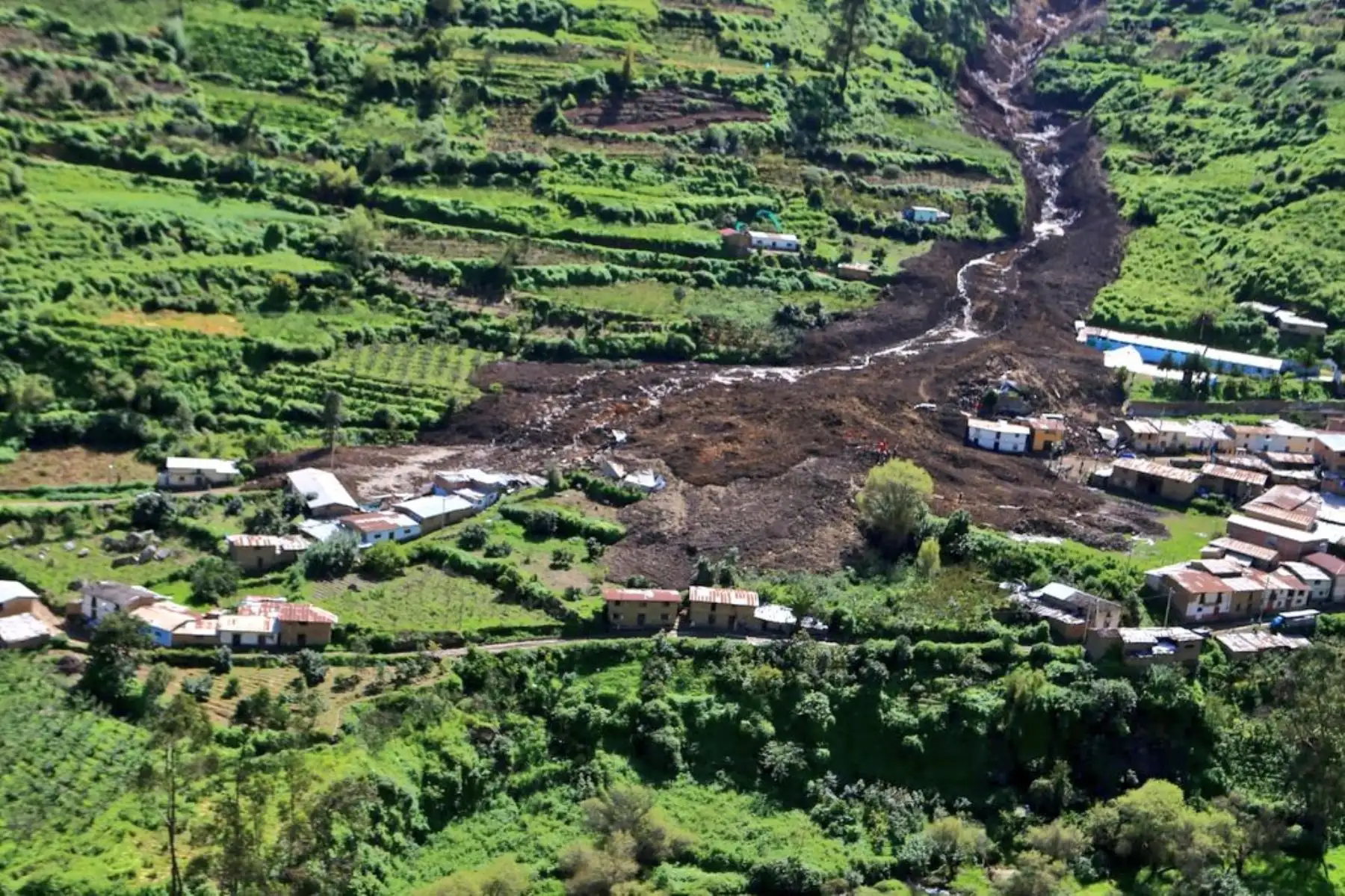 En helicóptero del Ejercito del Perú, Ministro de Defensa Jorge Chavez Cresta 
arriba al centro poblado La Perla, distrito de Altavillo Bajo,en Huaral, para evaluación de daños con especialistas técnicos y verificar la atención a población afectada por el deslizamiento. Lo acompaña jefe de Indeci. 
Previamente, el ministro Defensa Jorge Chavez Cresta realizó un sobrevuelo de reconocimiento en la zona afectada por los deslizamientos.
Foto: Mindef