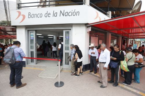 Agencia del Banco de la Nación. ANDINA/Daniel Bracamonte