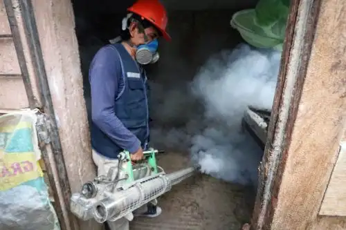 Más de 5,000 viviendas del distrito de Castilla fueron fumigadas por brigadas de la Dirección Regional de Salud (Diresa) de Piura en la segunda jornada para cortar el ciclo reproductor del zancudo Aedes aegypti, transmisor del dengue, zika y chikunguña. ANDINA/Difusión