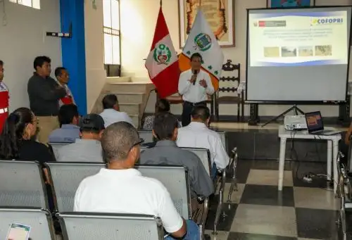 Cofopri presentó en Ica el estudio Diagnóstico de la informalidad en el Barrio Chino y Expansión Urbana, sectores ubicados en el distrito de Salas-Guadalupe. ANDINA/Difusión