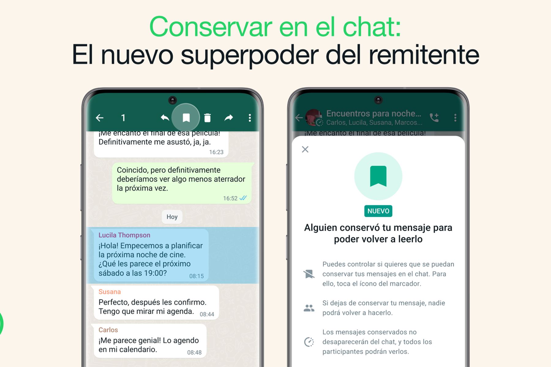 WhatsApp permitirá conservar mensajes en chats temporales