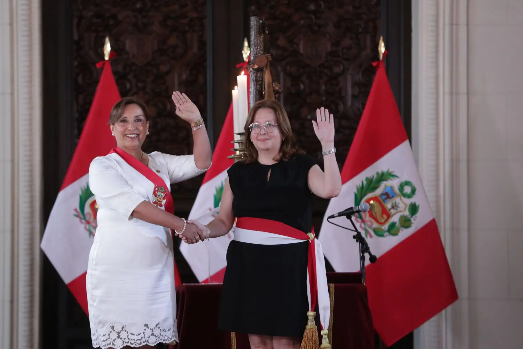 La presidenta de la República, Dina Boluarte, tomó juramento a Magnet Carmen Márquez Ramírez como nueva ministra de Educación.,en ceremonia realizada en Palacio de Gobierno.
Foto: ANDINA/ PCM
