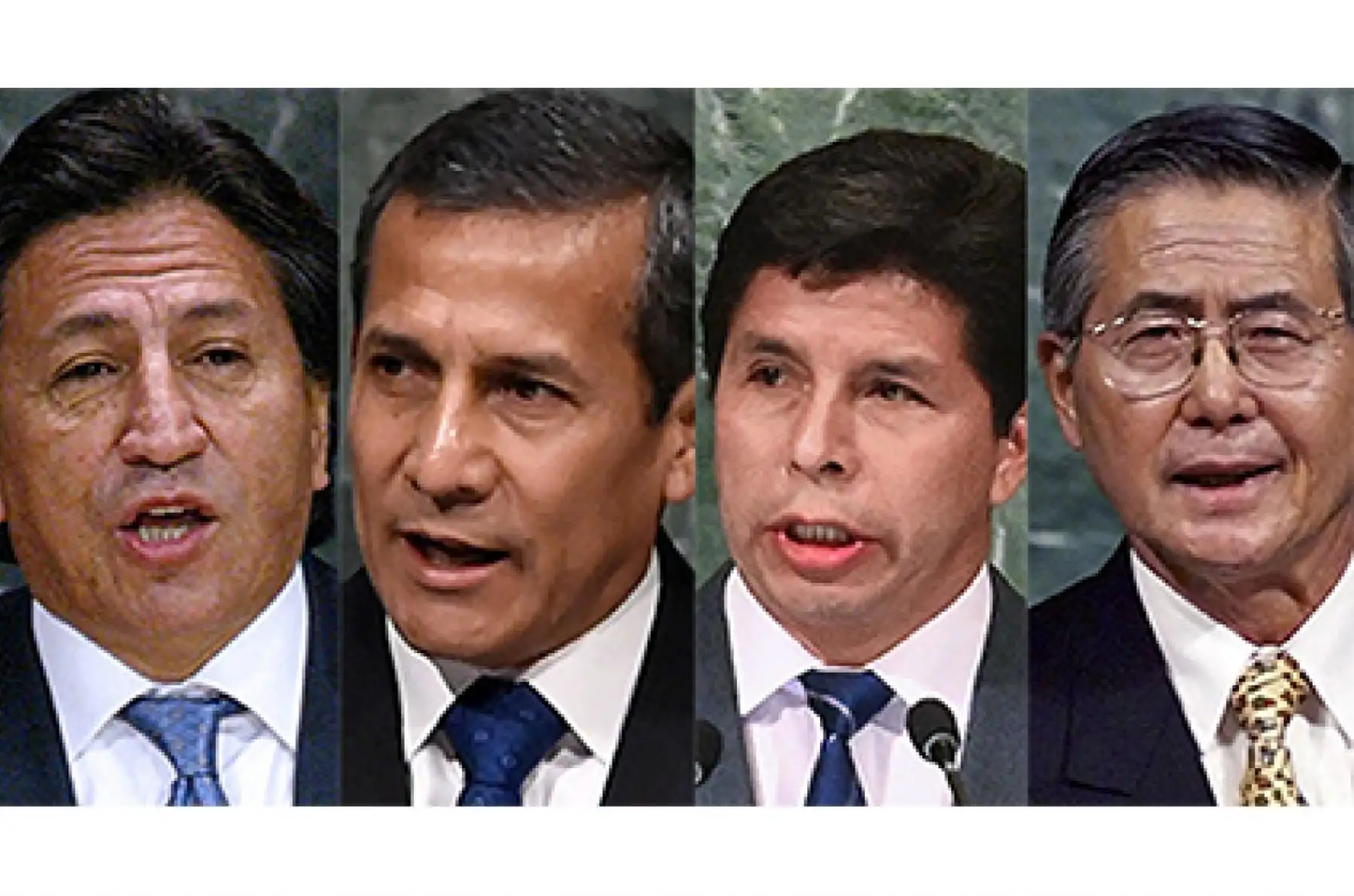 Alejandro Toledo, Ollanta Humala, Pedro Castillo y Alberto Fujimori.