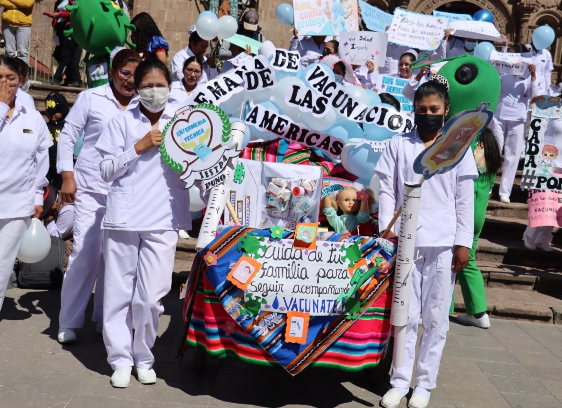 Brigadas de salud de Puno esperan inmunizar a cerca de 15,000 personas, entre niños y adultos mayores, durante la Semana de la Vacunación en las Américas. Foto: ANDINA/difusión.