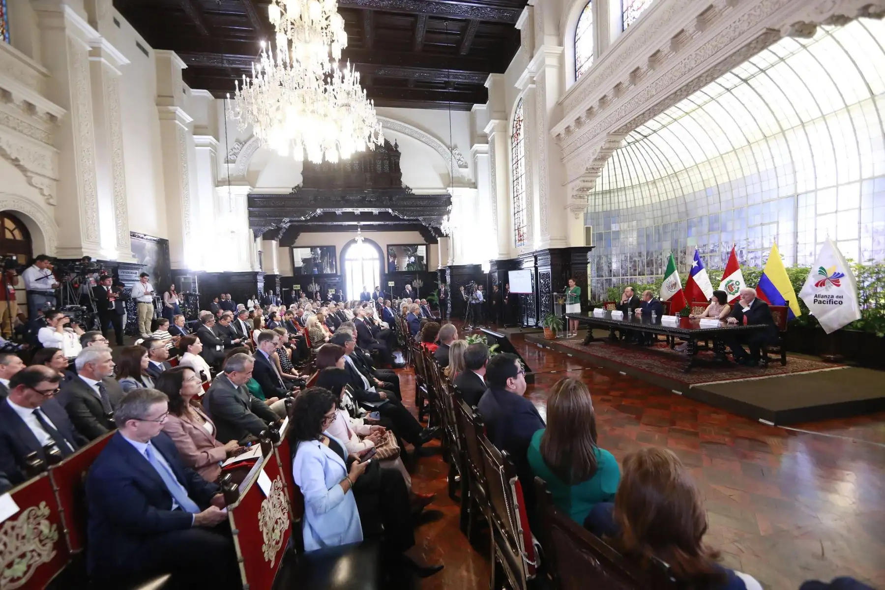Presidenta de la república, Dina Boluarte, participó en la conmemoración del 12.° aniversario de la Alianza del Pacífico.
Foto: ANDINA/Prensa Presidencia