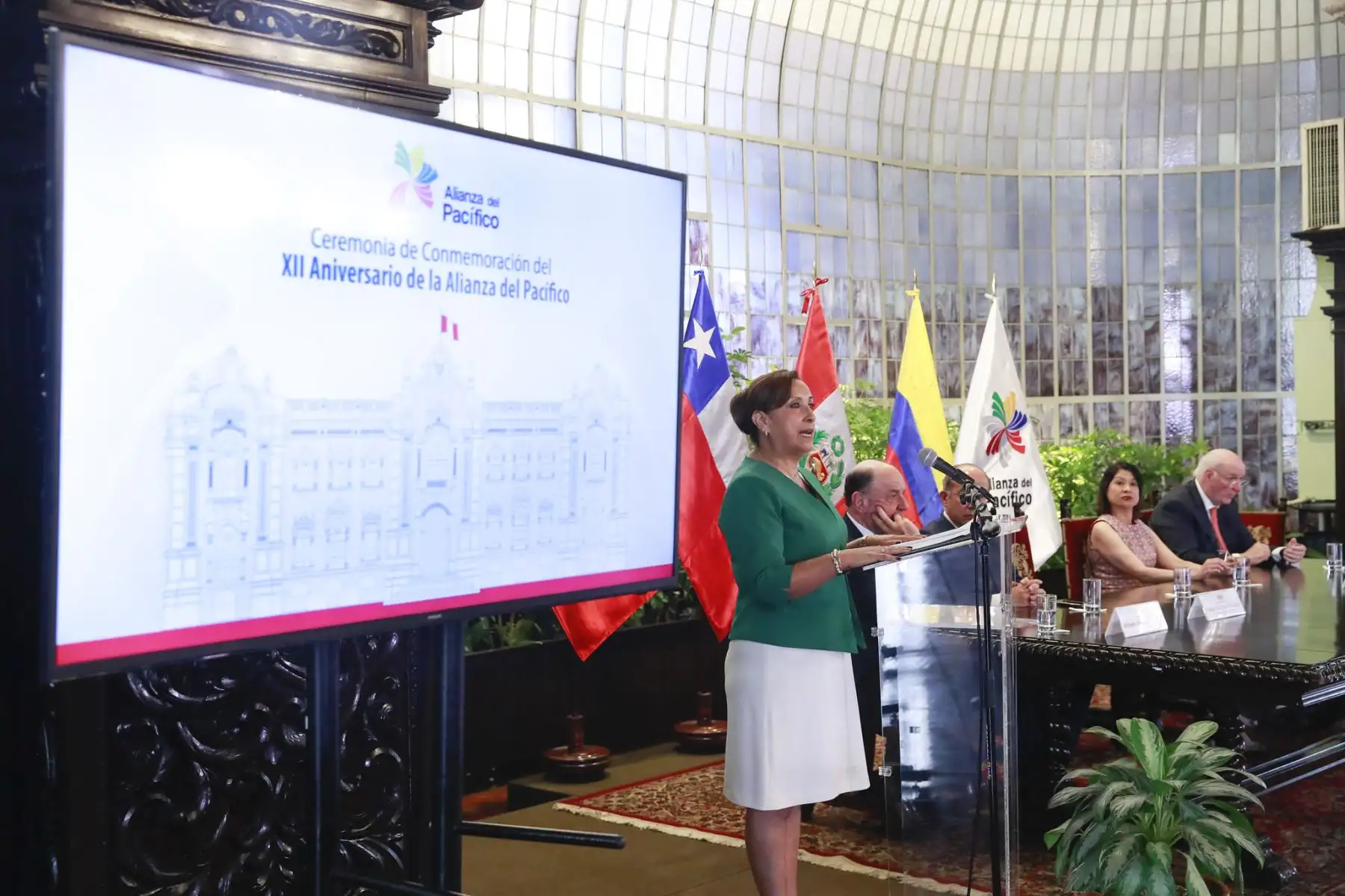 Presidenta de la república, Dina Boluarte, participó en la conmemoración del 12.° aniversario de la Alianza del Pacífico.
Foto: ANDINA/Prensa Presidencia