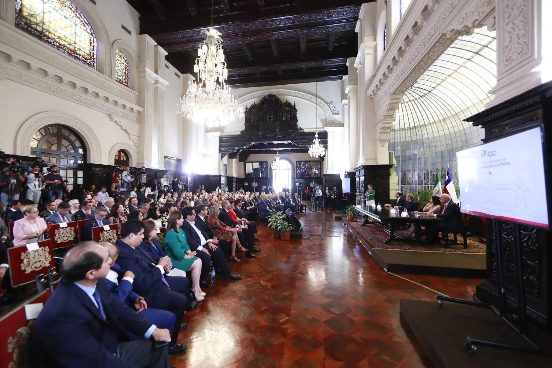 Presidenta de la república, Dina Boluarte, participó en la conmemoración del 12.° aniversario de la Alianza del Pacífico.
Foto: ANDINA/Prensa Presidencia