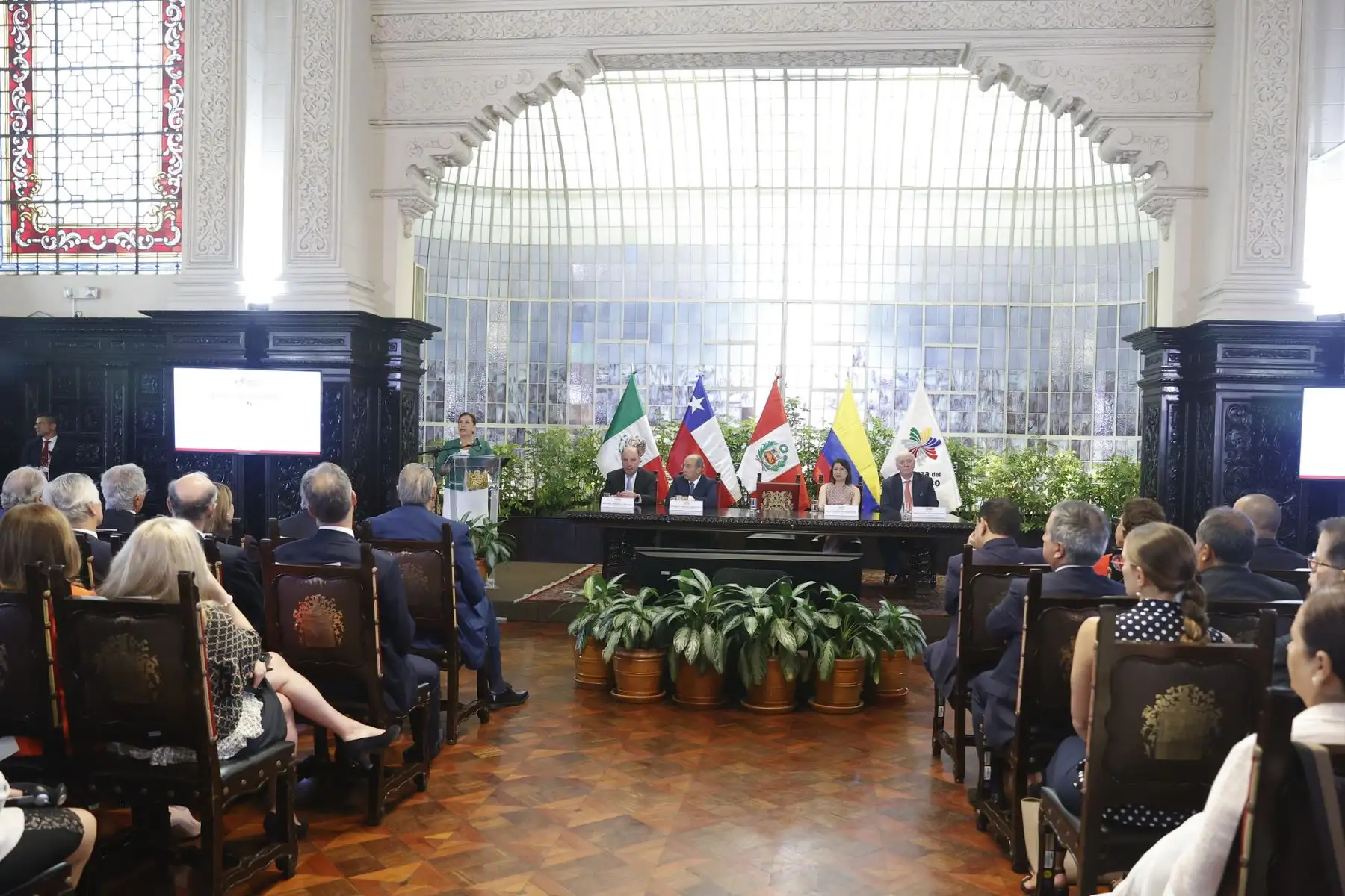 Presidenta de la república, Dina Boluarte, participó en la conmemoración del 12.° aniversario de la Alianza del Pacífico.
Foto: ANDINA/Prensa Presidencia