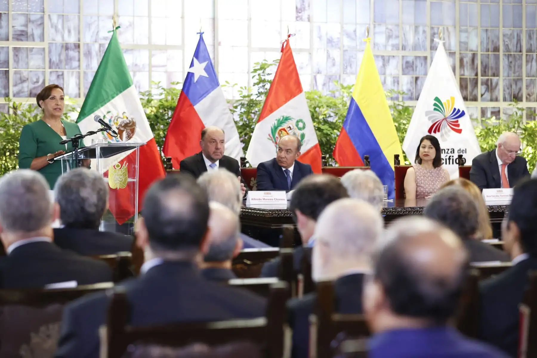 Presidenta de la república, Dina Boluarte, participó en la conmemoración del 12.° aniversario de la Alianza del Pacífico.
Foto: ANDINA/Prensa Presidencia
