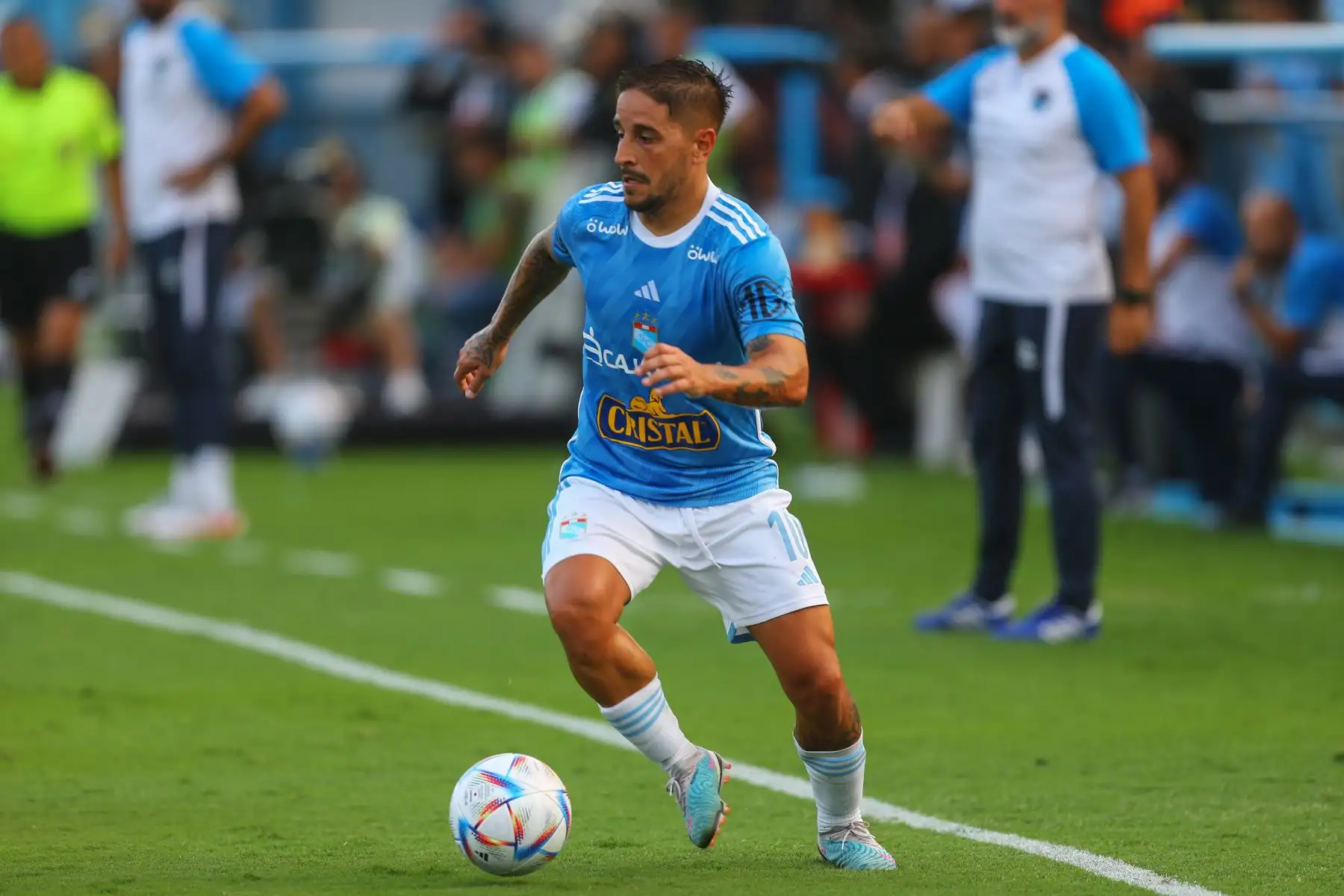 Con goles de Yorleys Mena en el minuto 57 y de Igancio da Silva en el minuto 66, el club César Vallejo empata esta tarde 1-1 con Sporting Cristal, en el estadio Alberto Gallardo de San Martín de Porres.
Foto: ANDINA/Eddy Ramos