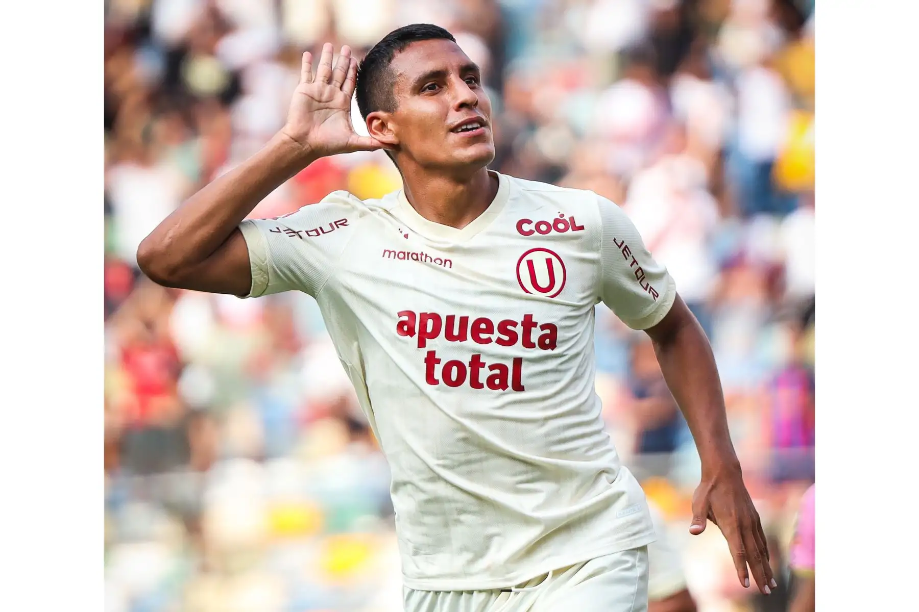 Primer gol de Universitario, a cargo de Alex Valera. Foto: ANDINA/Difusión