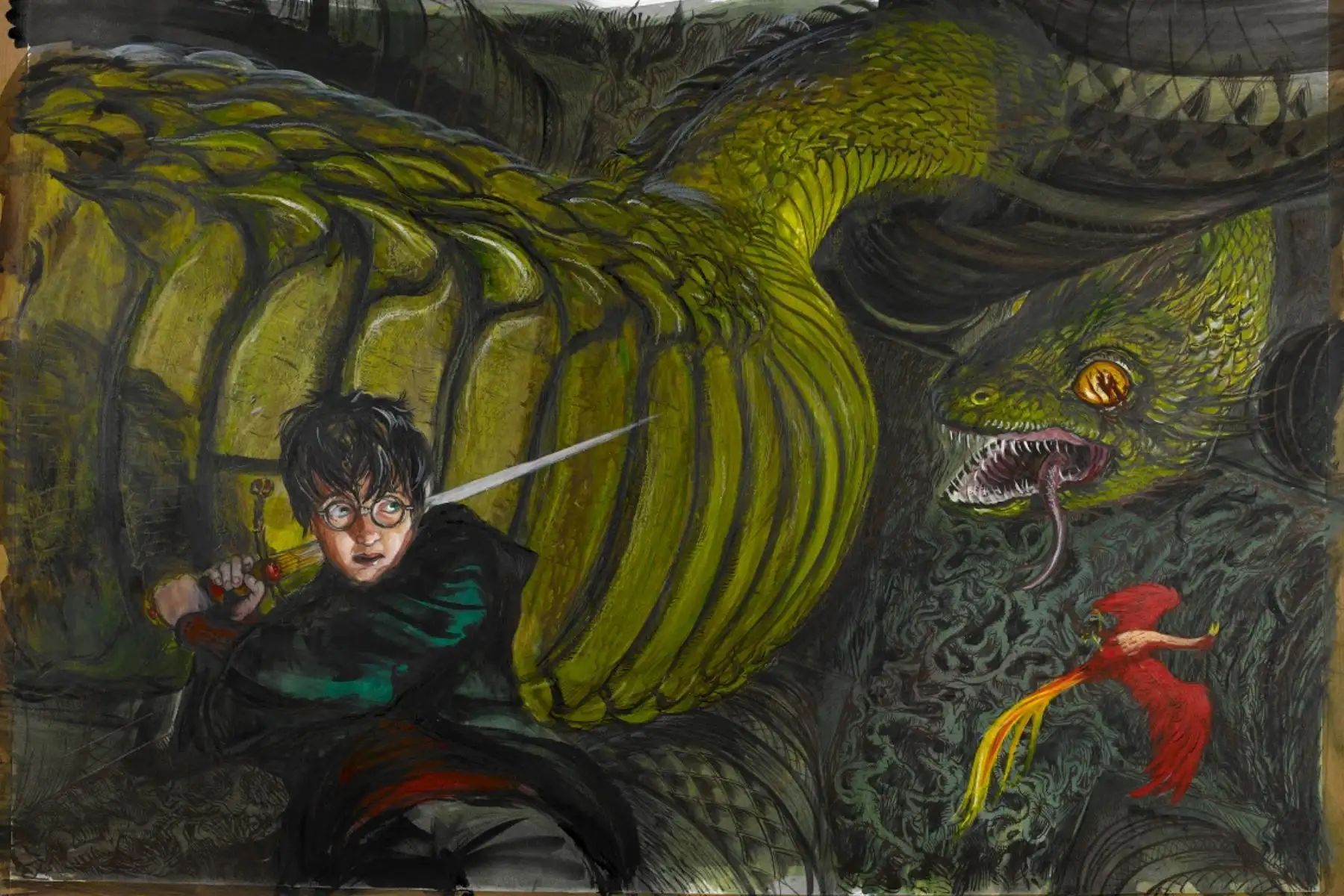Nueva experiencia de Google Arts & Culture ofrece notas inéditas, manuscritos de los libros y las fantásticas ilustraciones de Jim Kay. Foto: Google
