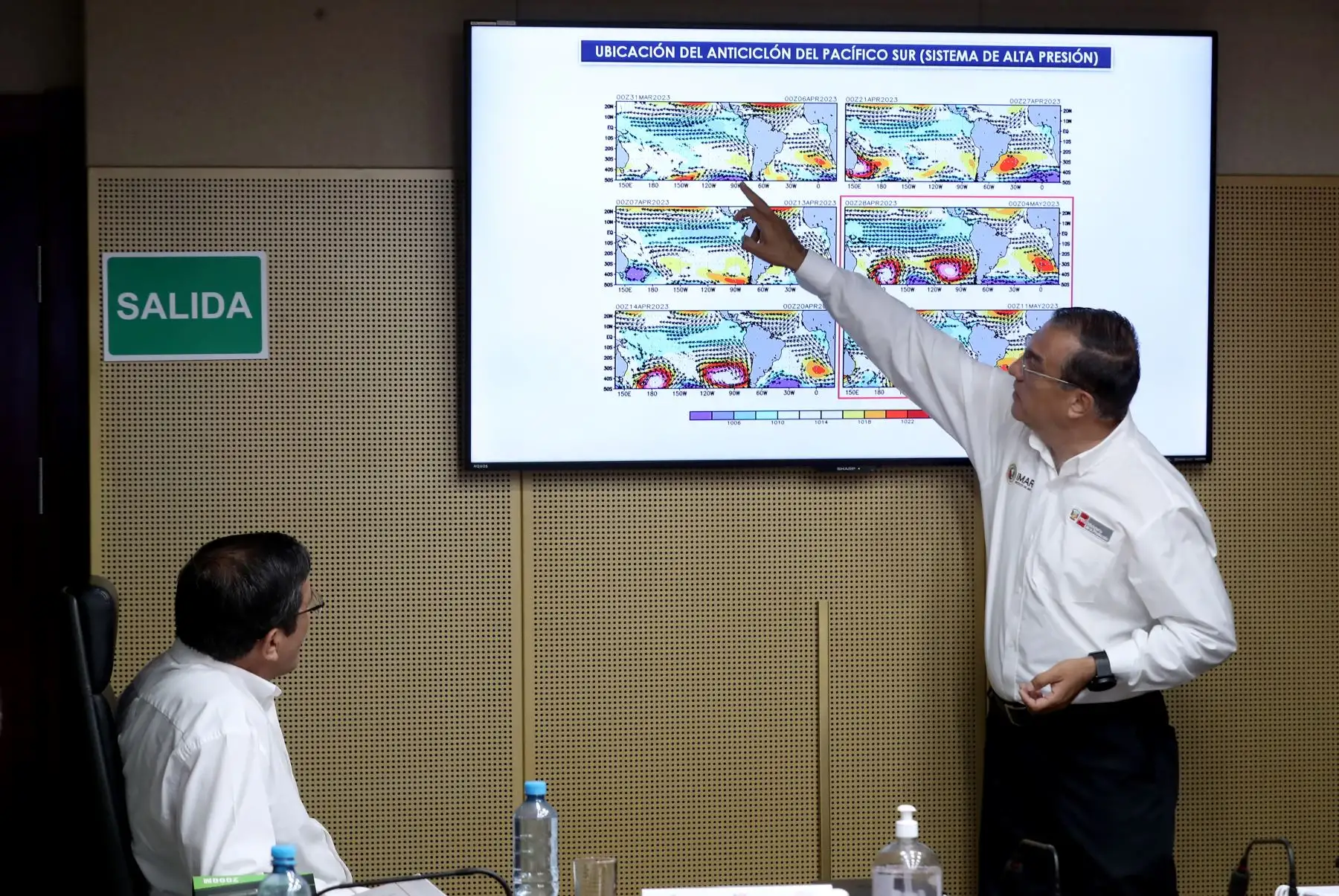 Reunión fuerza de tarea ministerial para la emergencia en el norte COEN Chorrillos. Foto:Difusión