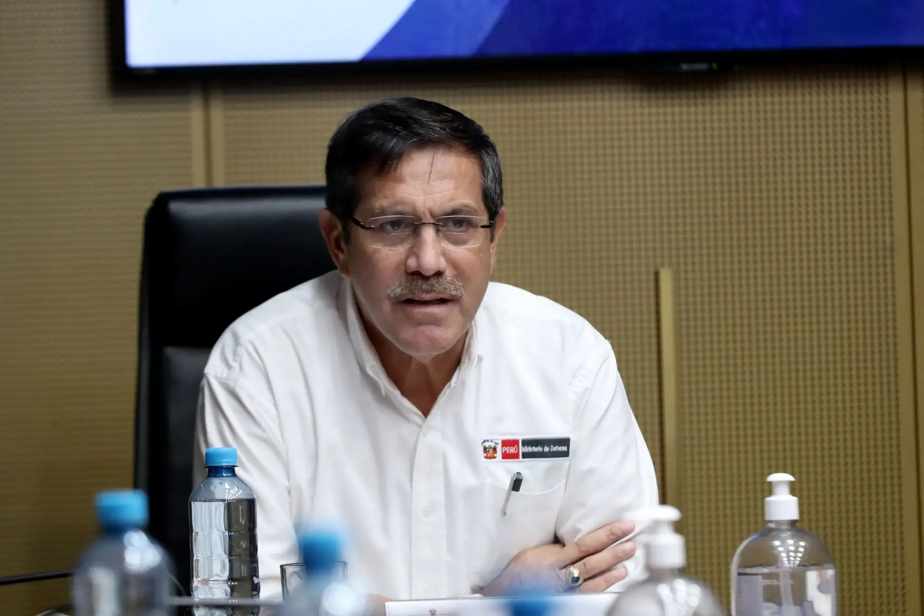 Reunión fuerza de tarea ministerial para la emergencia en el norte COEN Chorrillos. Foto:Difusión