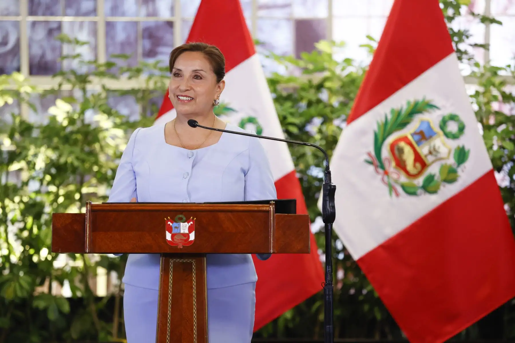 Presidenta de la república, Dina Boluarte, participa en ceremonia de condecoración de la Orden del Trabajo 2023, en el marco del Día Internacional de los Trabajadores. Foto:ANDINA/Prensa Presidencia