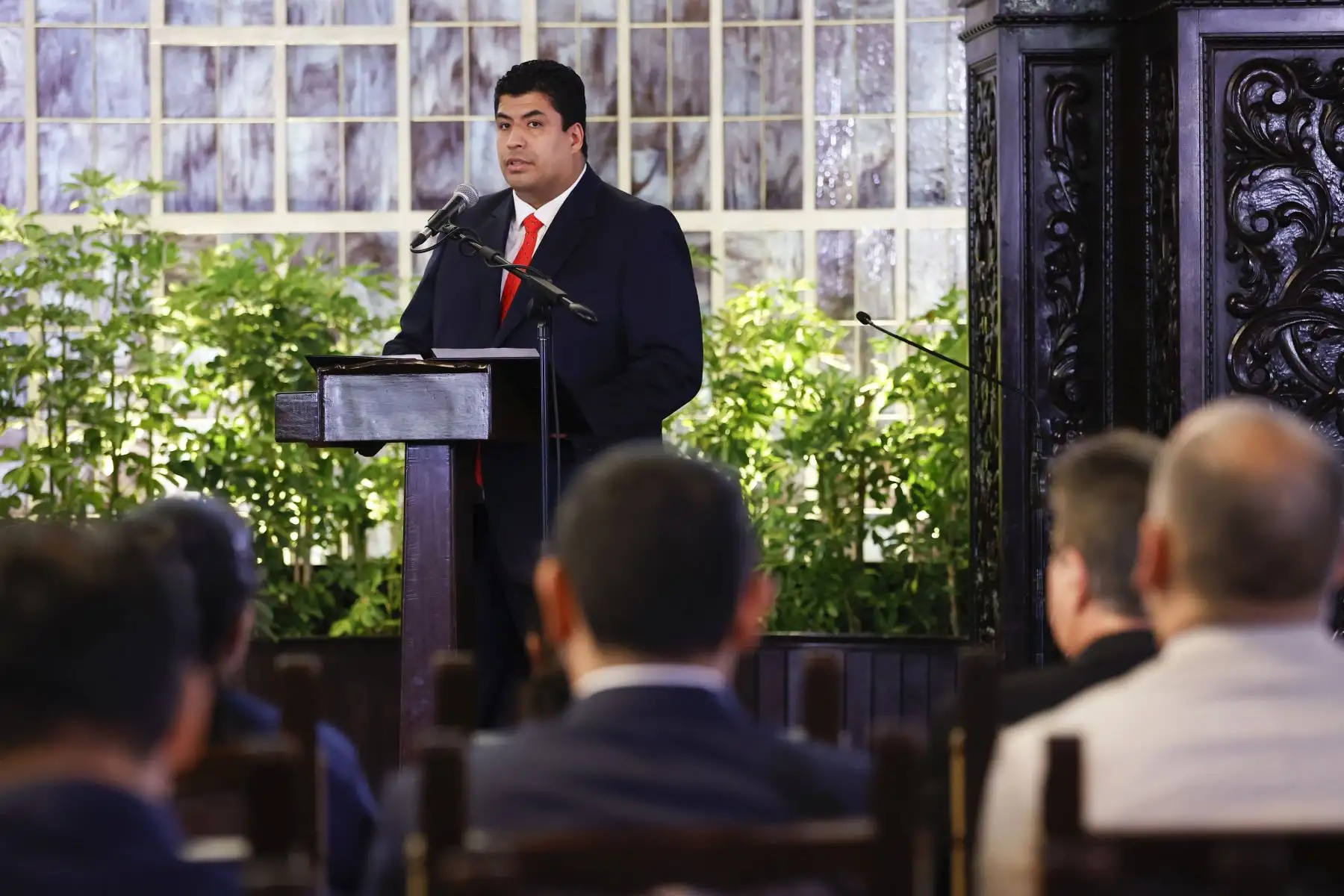 Presidenta de la república, Dina Boluarte, participa en ceremonia de condecoración de la Orden del Trabajo 2023, en el marco del Día Internacional de los Trabajadores. Foto:ANDINA/Prensa Presidencia