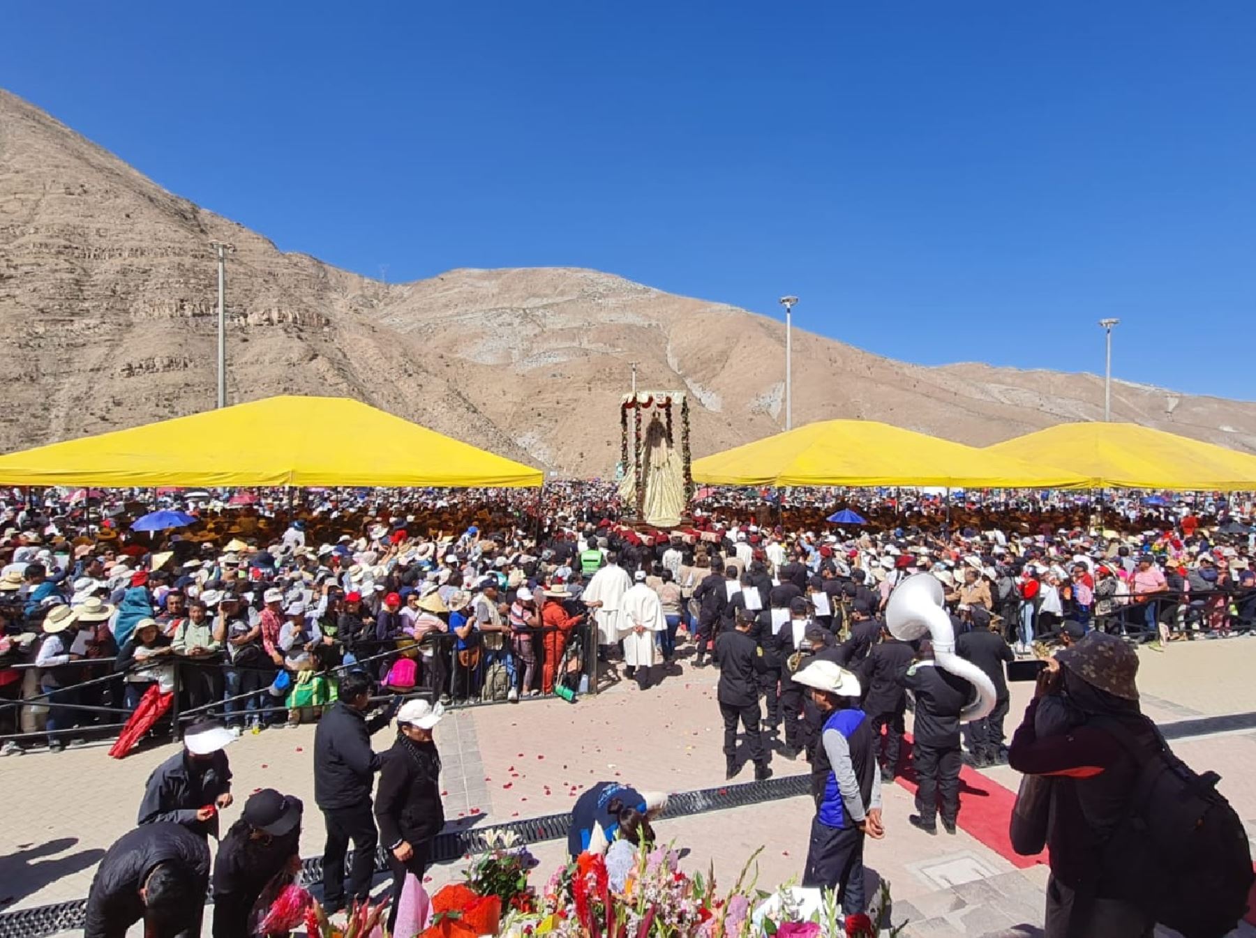 Milton Lerma Bustinza llegó al distrito arequipeño de Polobaya para visitar el Santuario de la Virgen de Chapi. Foto: Cortesía/Rocío Méndez