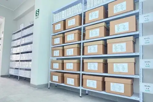 Moderno archivo municipal es una infraestructura de dos pisos que cuenta con dos repositorios donde se custodiarán los documentos con un sistema de termo hidrómetro que los conservará en buen estado. ANDINA/ Municipalidad Villa María del Triunfo.