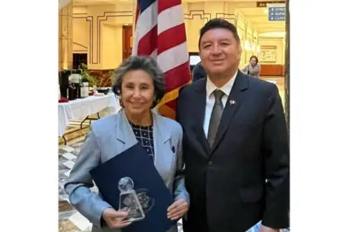 Desde hace casi 40 años, Mirtha ha desempeñado distintas labores en formación, gestión e investigación en escuelas secundarias de Hartford. ANDINA/ Ministerio de Relaciones Exteriores.