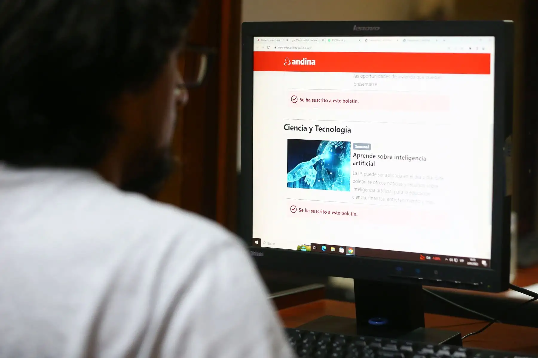 Agencia Andina estrena nuevos newsletters (boletines informativos) sobre inteligencia artificial, precio del dólar y becas para formación profesional.