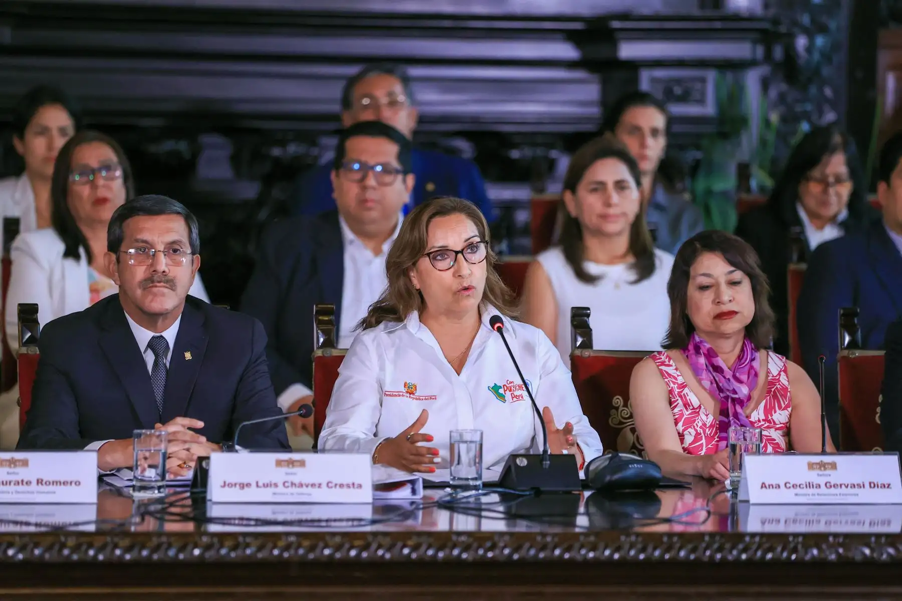 Conferencia de prensa de la presidenta Dina Boluarte y Ministros de Estado

Foto: ANDINA/Prensa Presidencia