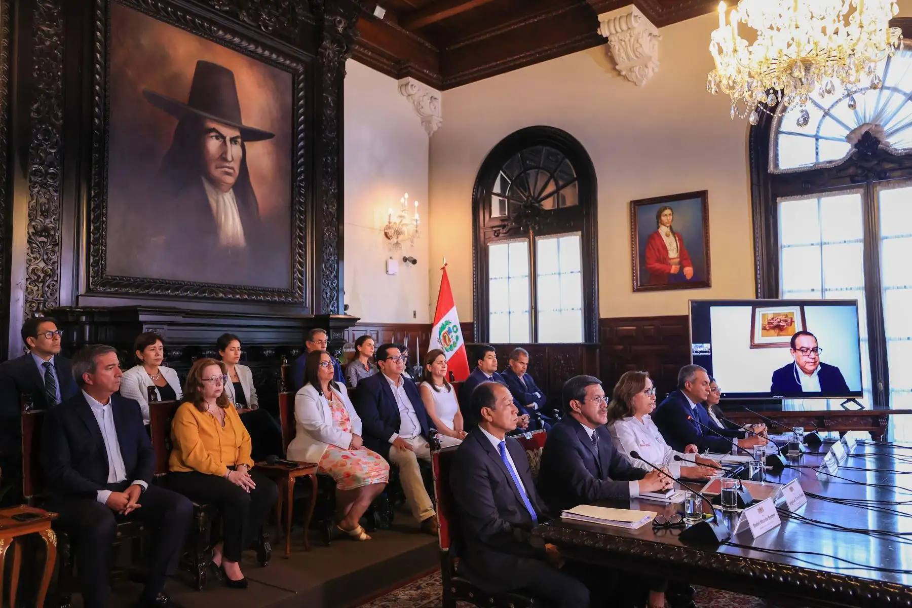 Conferencia de prensa de la presidenta Dina Boluarte y Ministros de Estado

Foto: ANDINA/Prensa Presidencia