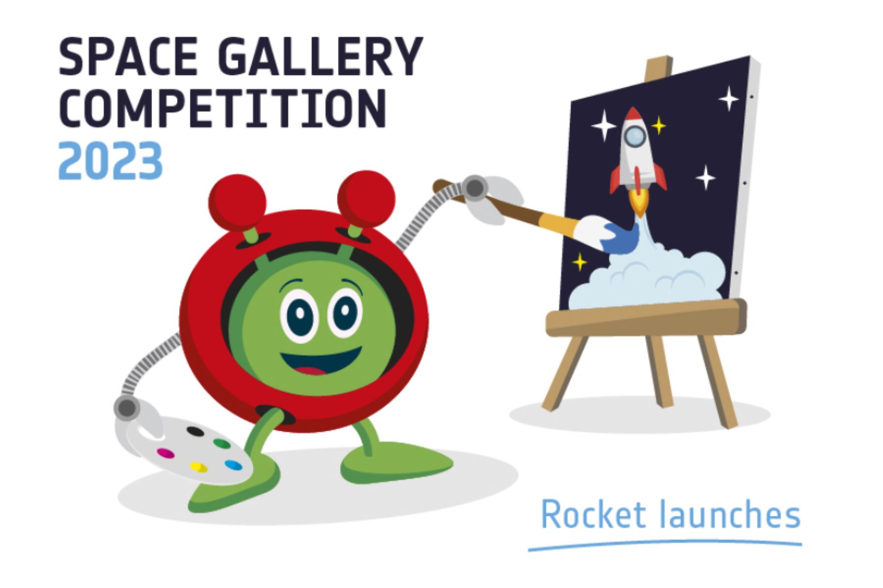 La Agencia Espacial Europea alienta a los más pequeños a ser creativos con sus propuestas artísticas sobre el lanzamiento de cohetes.