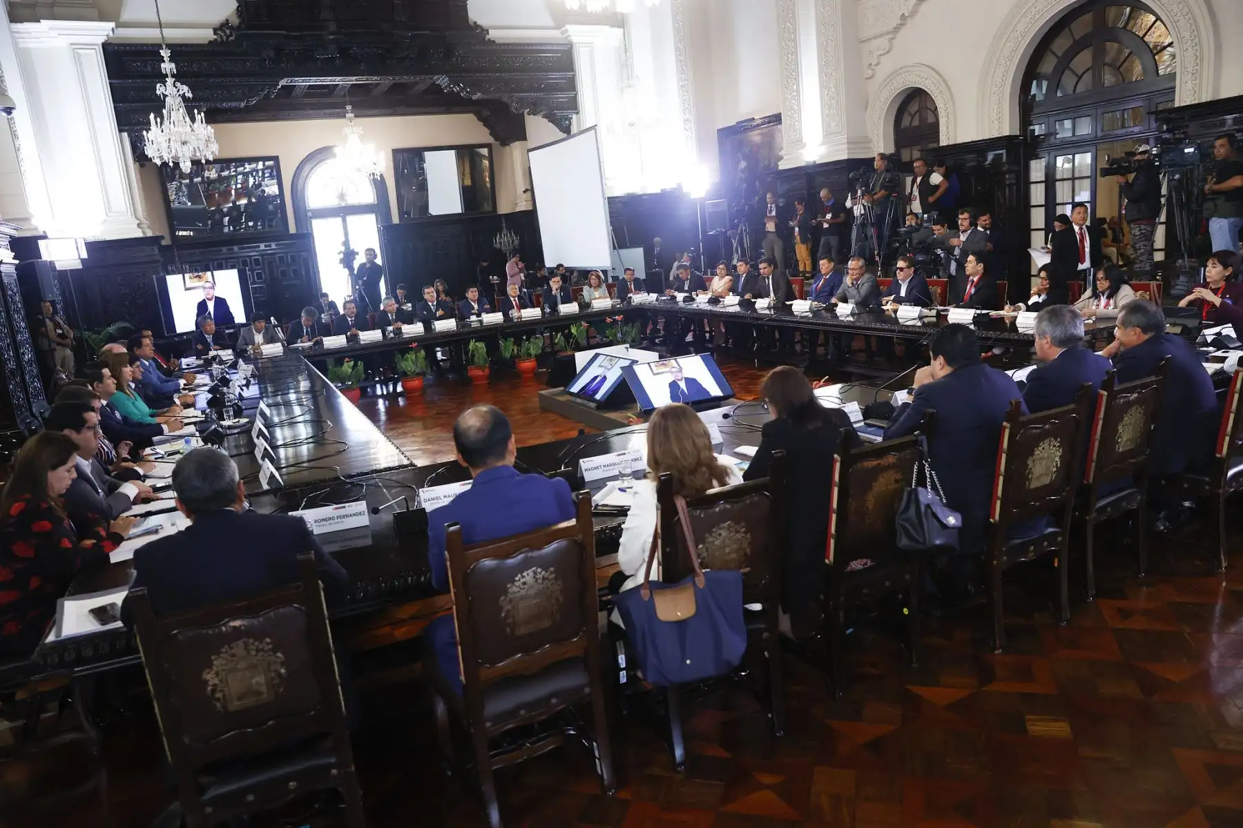 La presidenta de la República, Dina Boluarte, clausura el Consejo de Estado Regional, instancia destinada a resolver los problemas que aquejan a la población más vulnerable del país. Foto: ANDINA/ Prensa Presidencia