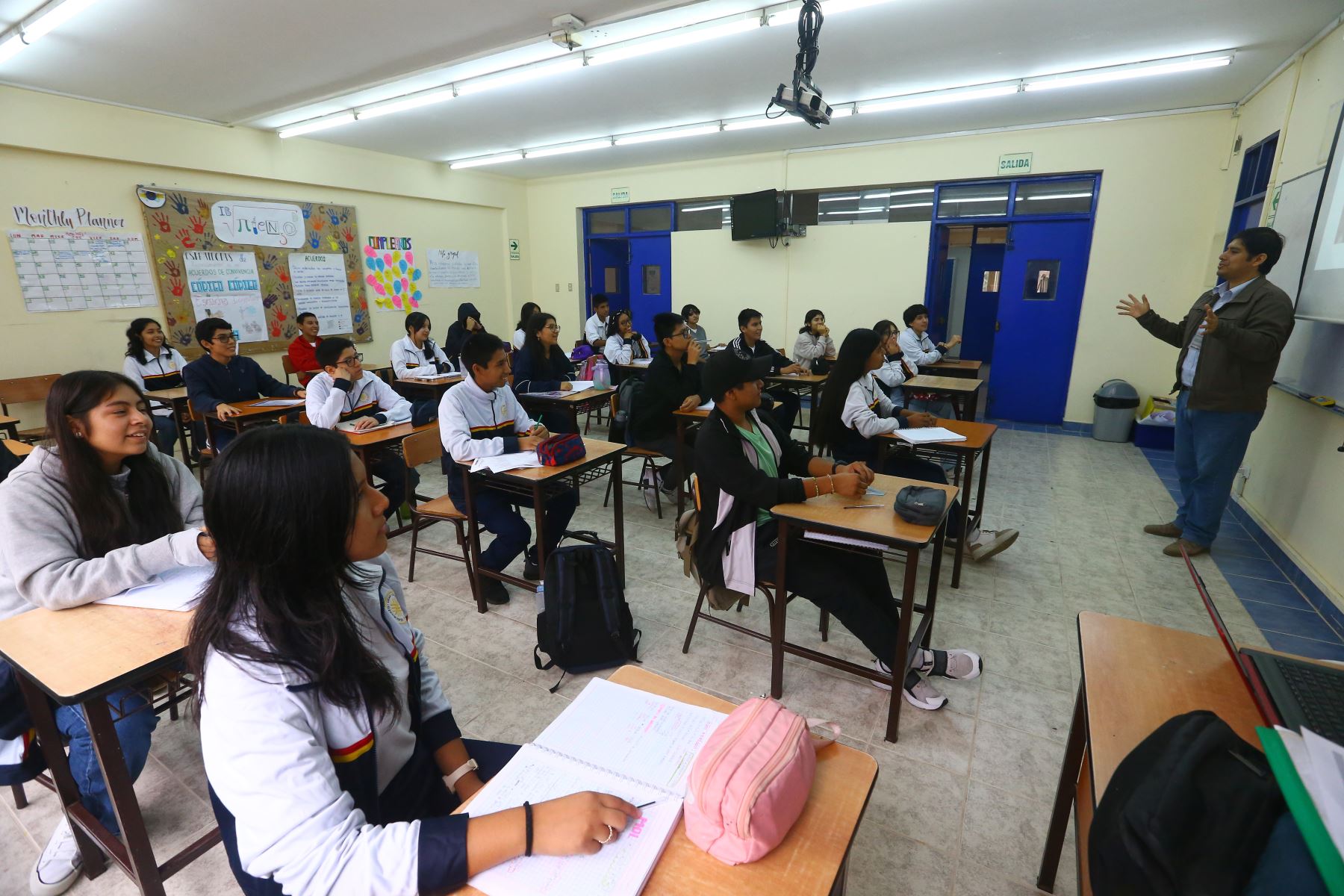 Salón de clases.Foto: ANDINA/Eddy Ramos