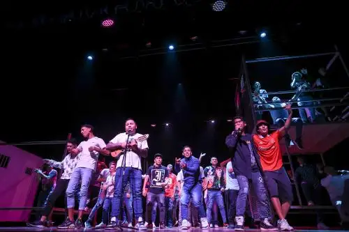 Jóvenes que cumplen condenas en los centros penitenciarios Castro Castro y del Callao presentaron la obra escénica “Sigo vivo”, como parte del proyecto Soy libertad, que impulsa el Inpe en alianza con la PUCP. Foto: ANDINA/Andrés Valle