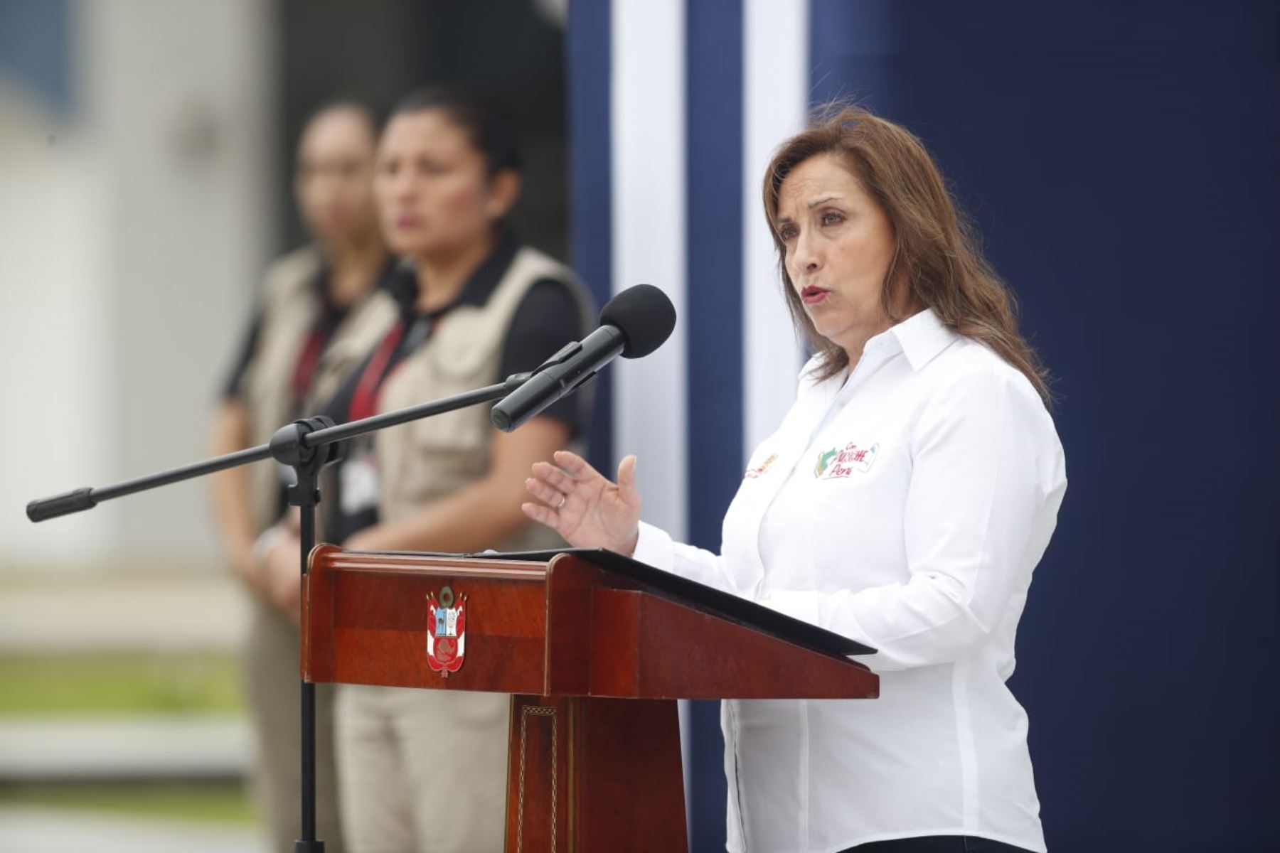 La presidenta Dina Boluarte participa en la ceremonia de inauguración del ejercicio multinacional del Sistema de Cooperación de las Fuerzas Americanas (SICOFAA) "Cooperación IX - Perú 2023". Foto: ANDINA/ Daniel Bracamoente