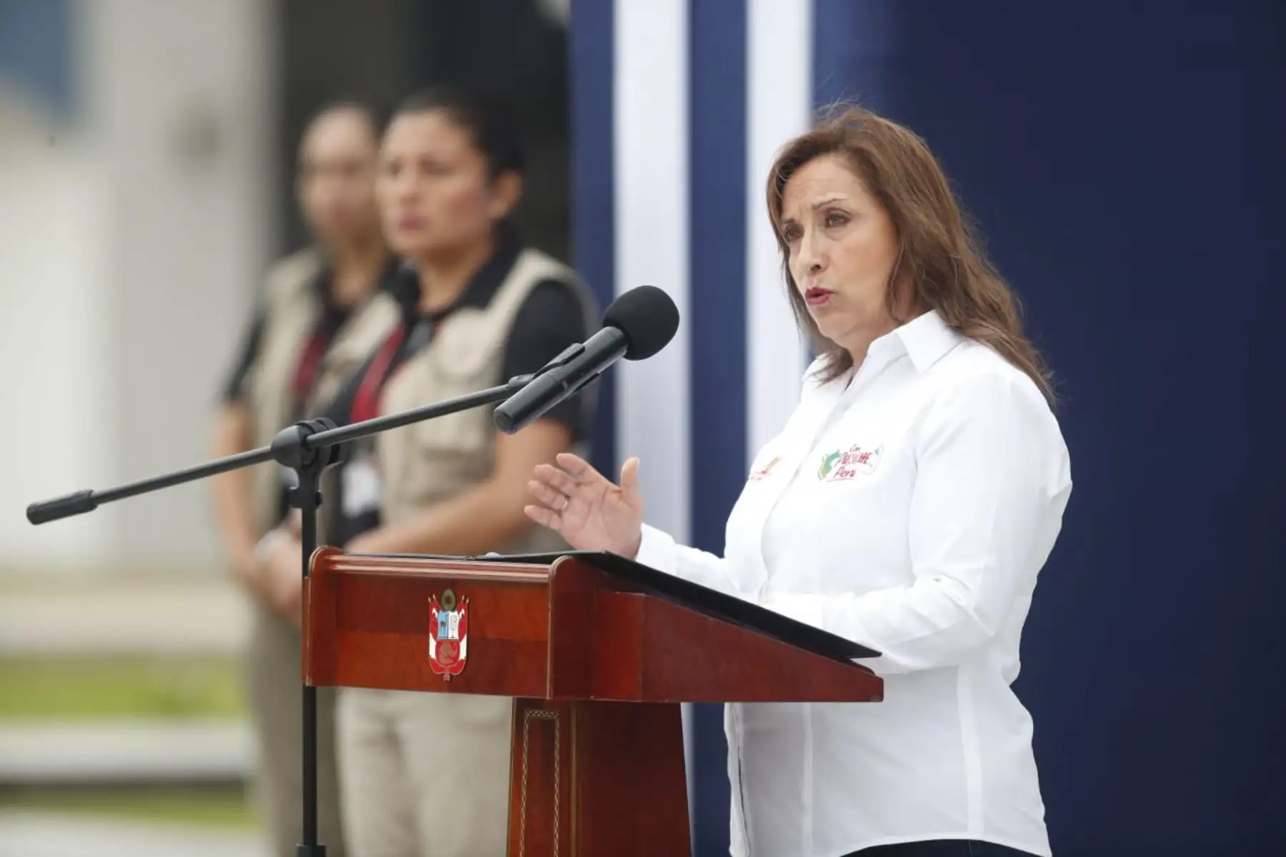 La presidenta Dina Boluarte participa en la ceremonia de inauguración del ejercicio multinacional del Sistema de Cooperación de las Fuerzas Americanas (SICOFAA) "Cooperación IX - Perú 2023". Foto: ANDINA/ Daniel Bracamonte