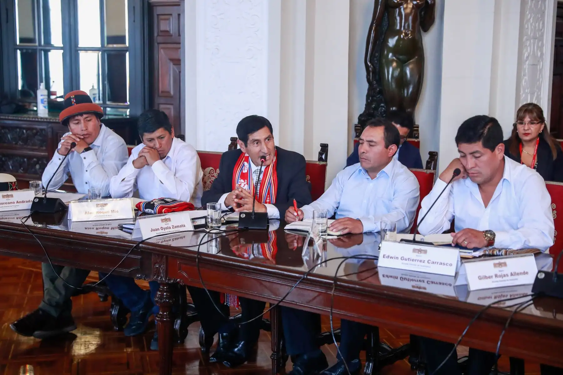 Presidenta Dina Boluarte se reunió con alcaldes de la regiones de Apurímac y Ayacucho.
Foto:ANDINA/Prensa Presidencia