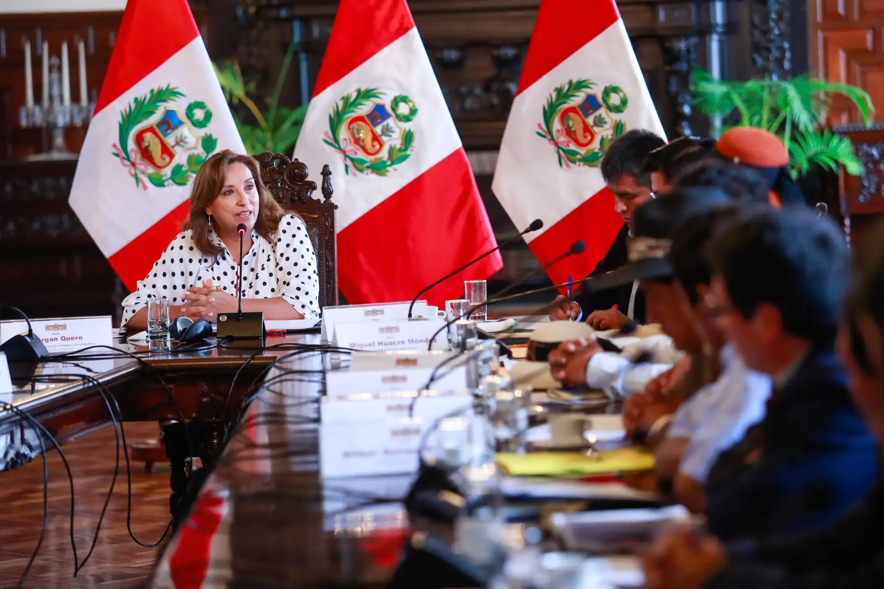 La presidenta de la República, Dina Boluarte, se reunió con alcaldes de la regiones de Apurímac y Ayacucho en el Palacio de Gobierno.
Foto: ANDINA/Presidencia Perú