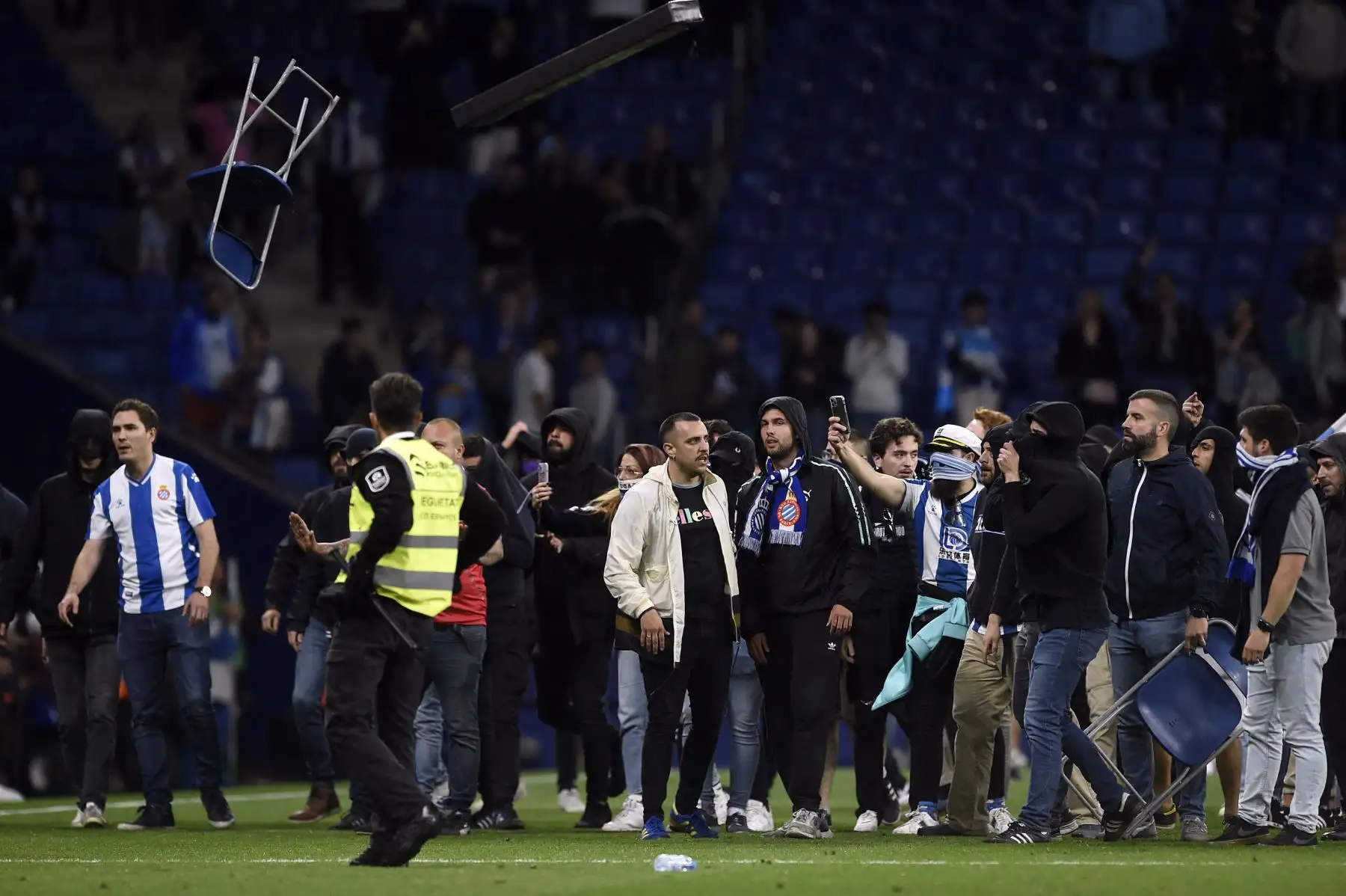 Espanyol fans react to Barcelona